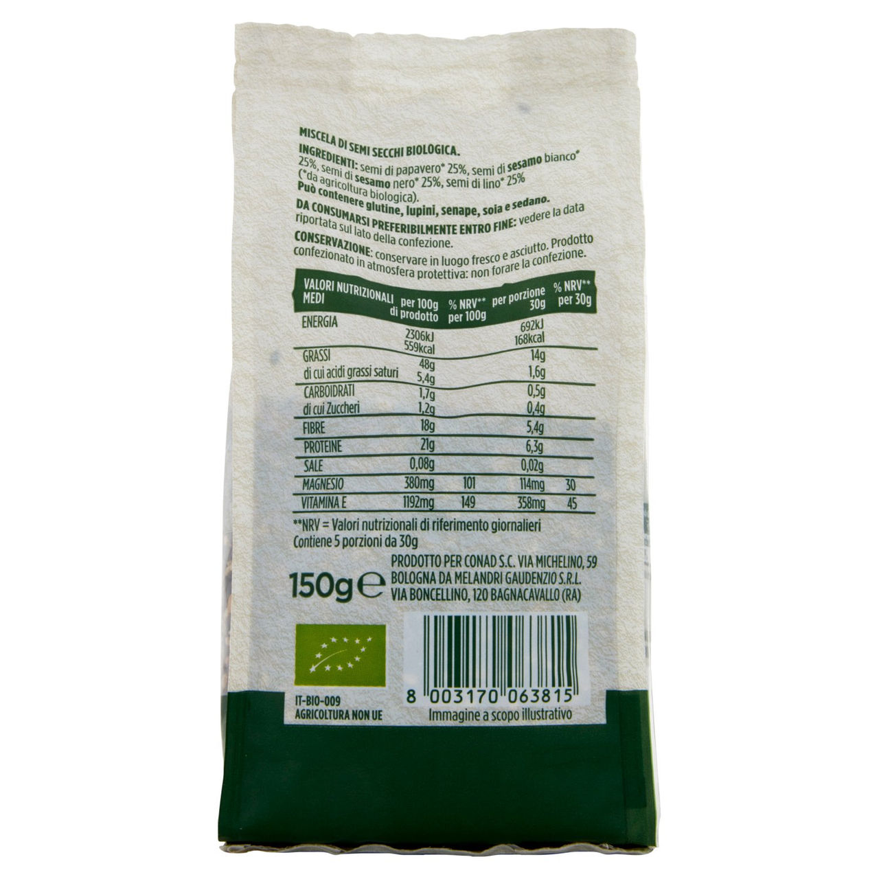 Mix per pane con semi bio Conad in vendita online
