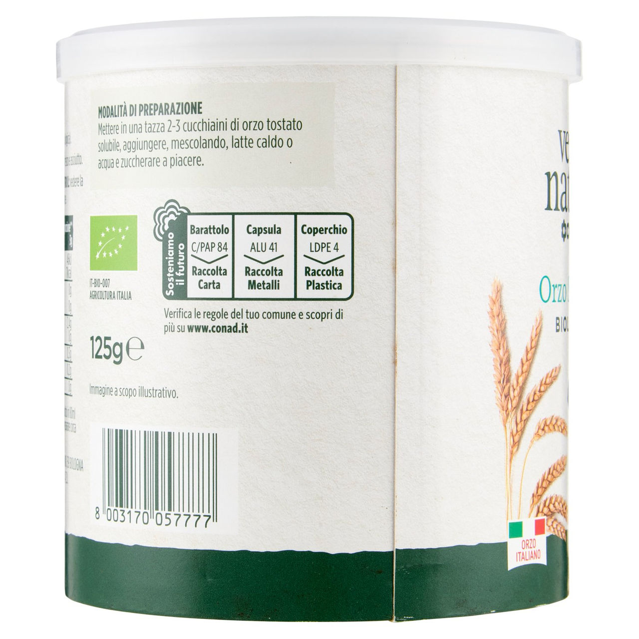 Orzo solubile Biologico g 125 Conad online