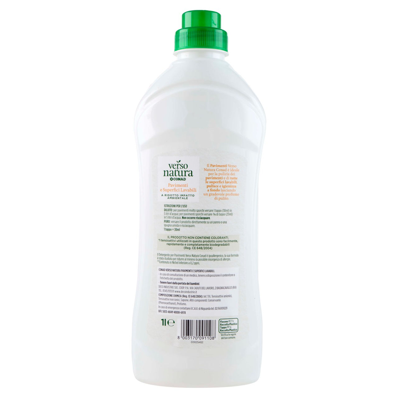 CONAD VERSO NATURA Pavimenti e Superfici Lavabili a Ridotto Impatto Ambientale Pino & Cedro 1 l