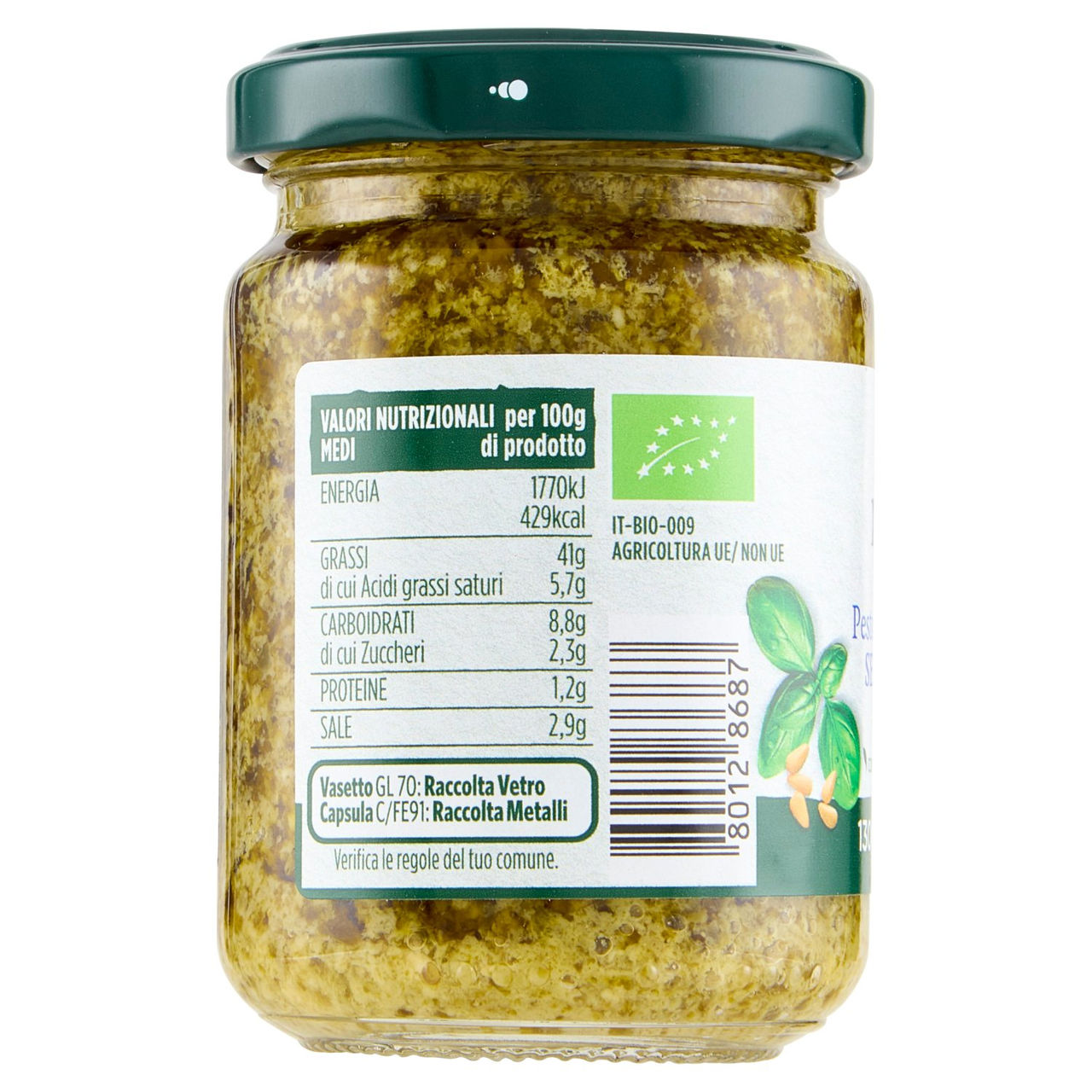 Pesto Senza Aglio Bio Conad in vendita online