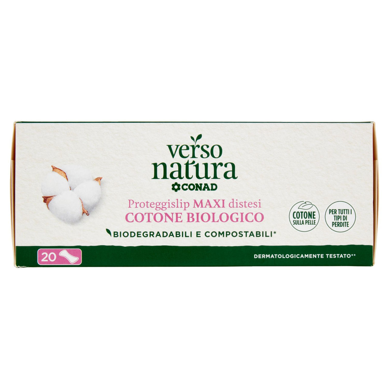 CONAD VERSO NATURA Proteggislip Maxi distesi Cotone Biologico 20 pz