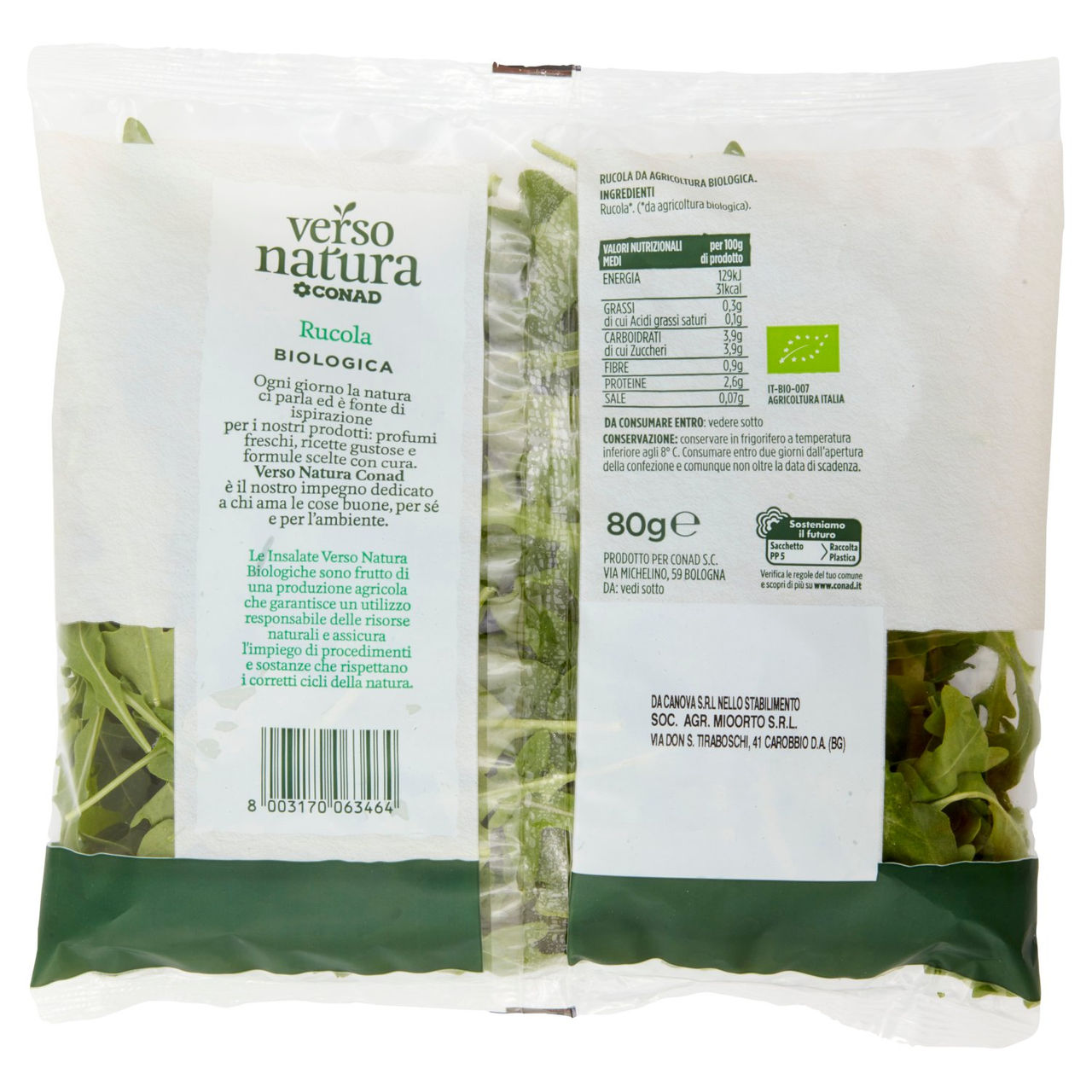 Rucola Biologica 80 g Verso Natura Conad