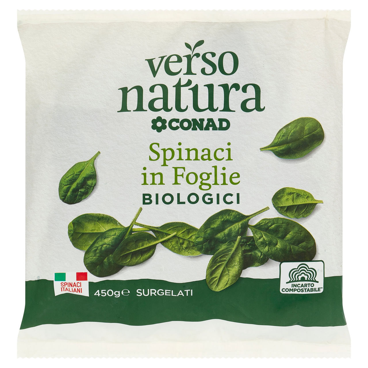 Spinaci in Foglie Biologici Surgelati 450 g Conad