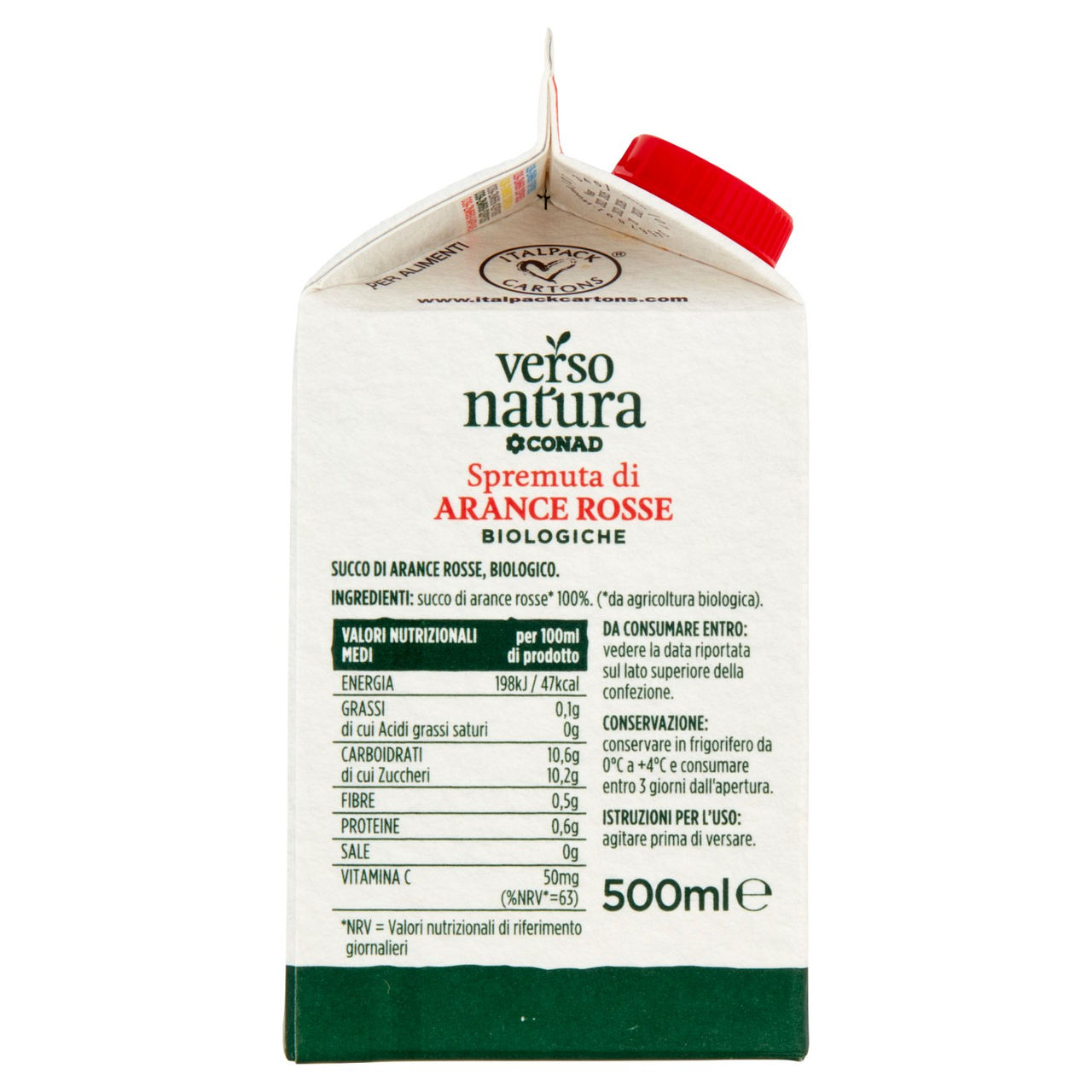 Spremuta di Arance Rosse Bio Verso Natura Conad