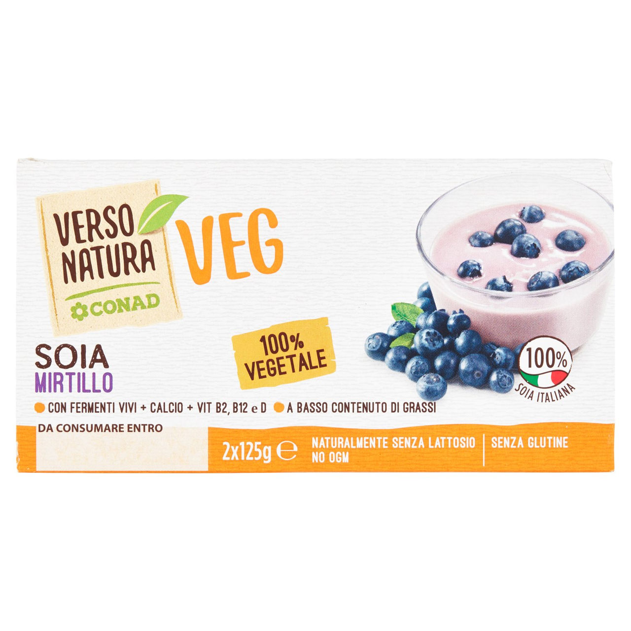 Yogurt Veg alla Soia e Mirtillo 2x125g Conad