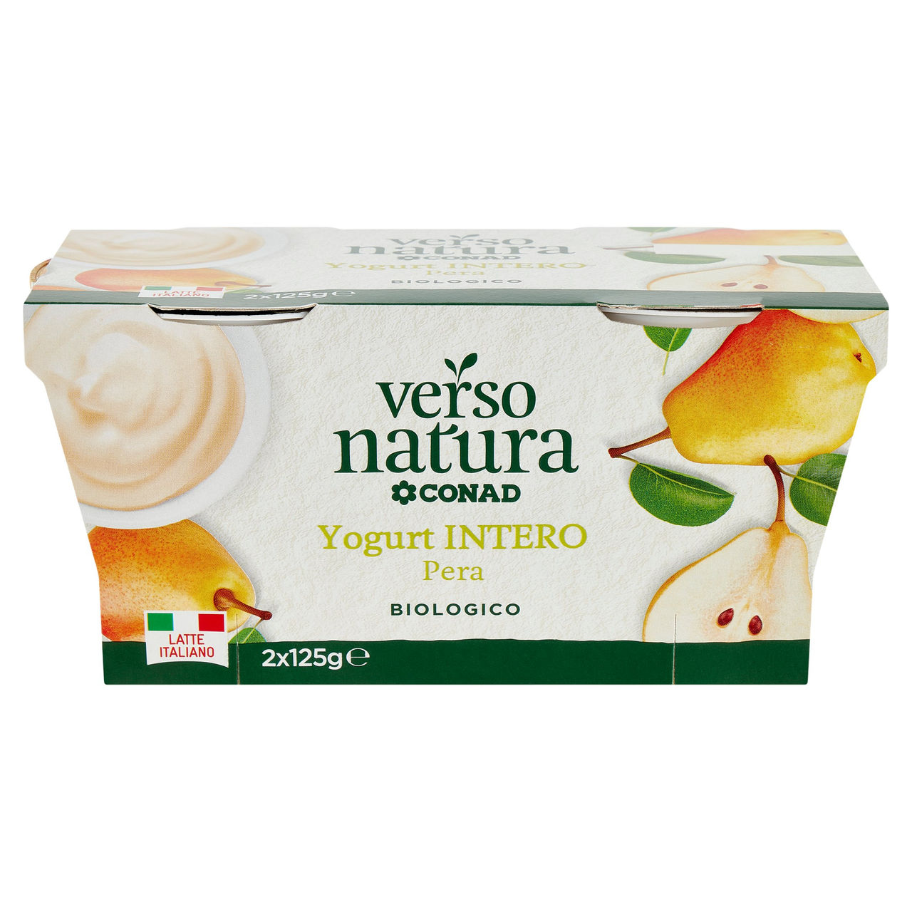Yogurt Intero Biologico alla Pera 2x125g Conad
