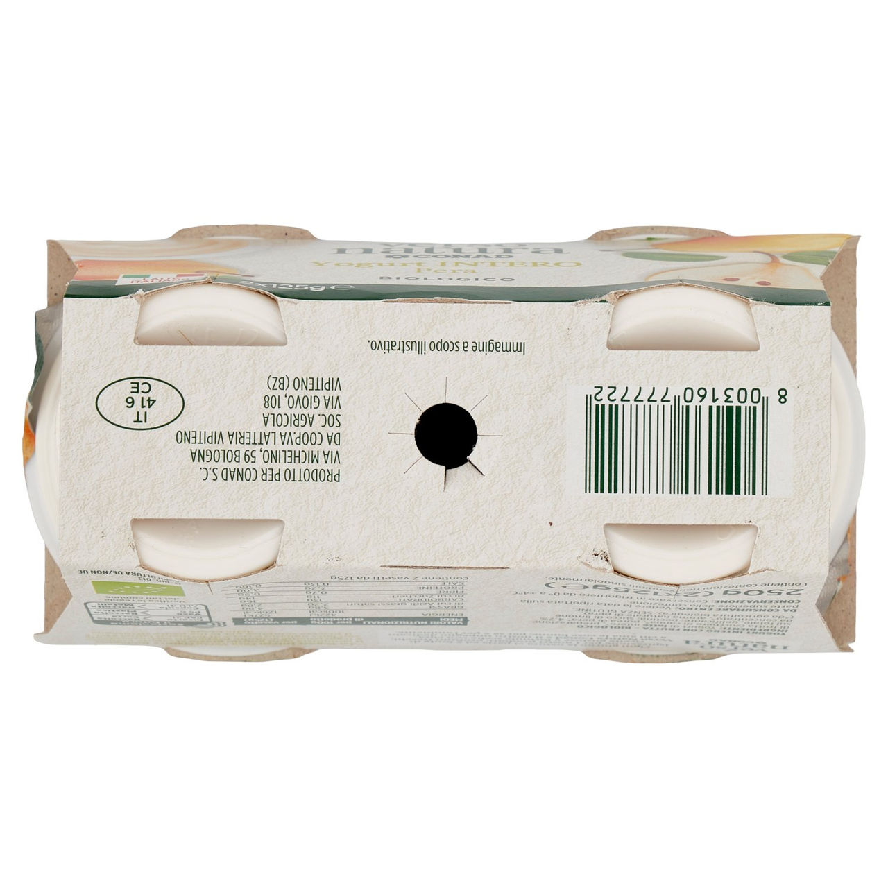 Yogurt Intero Biologico alla Pera 2x125g Conad