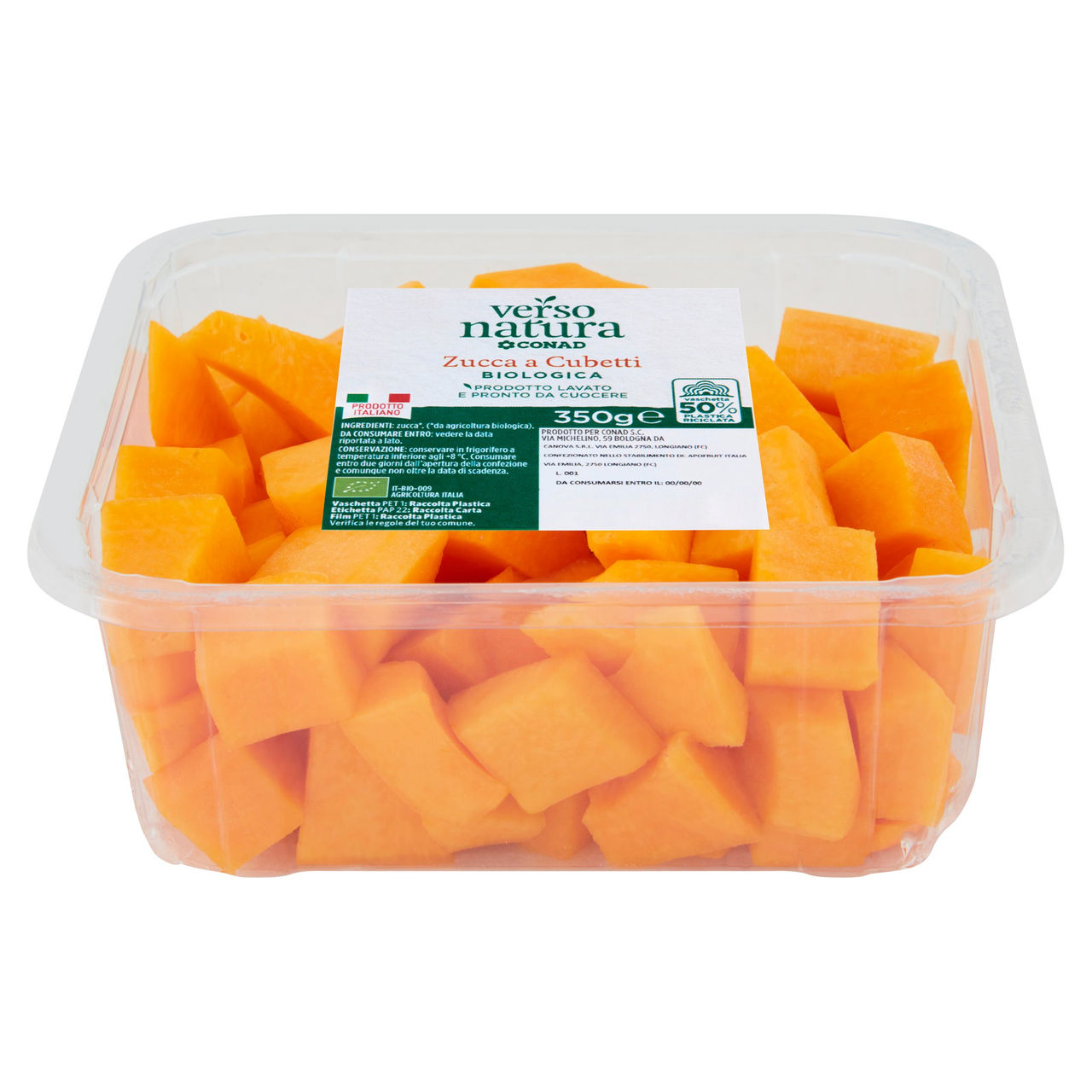 CONAD VERSO NATURA Zucca a Cubetti Biologica 350 g