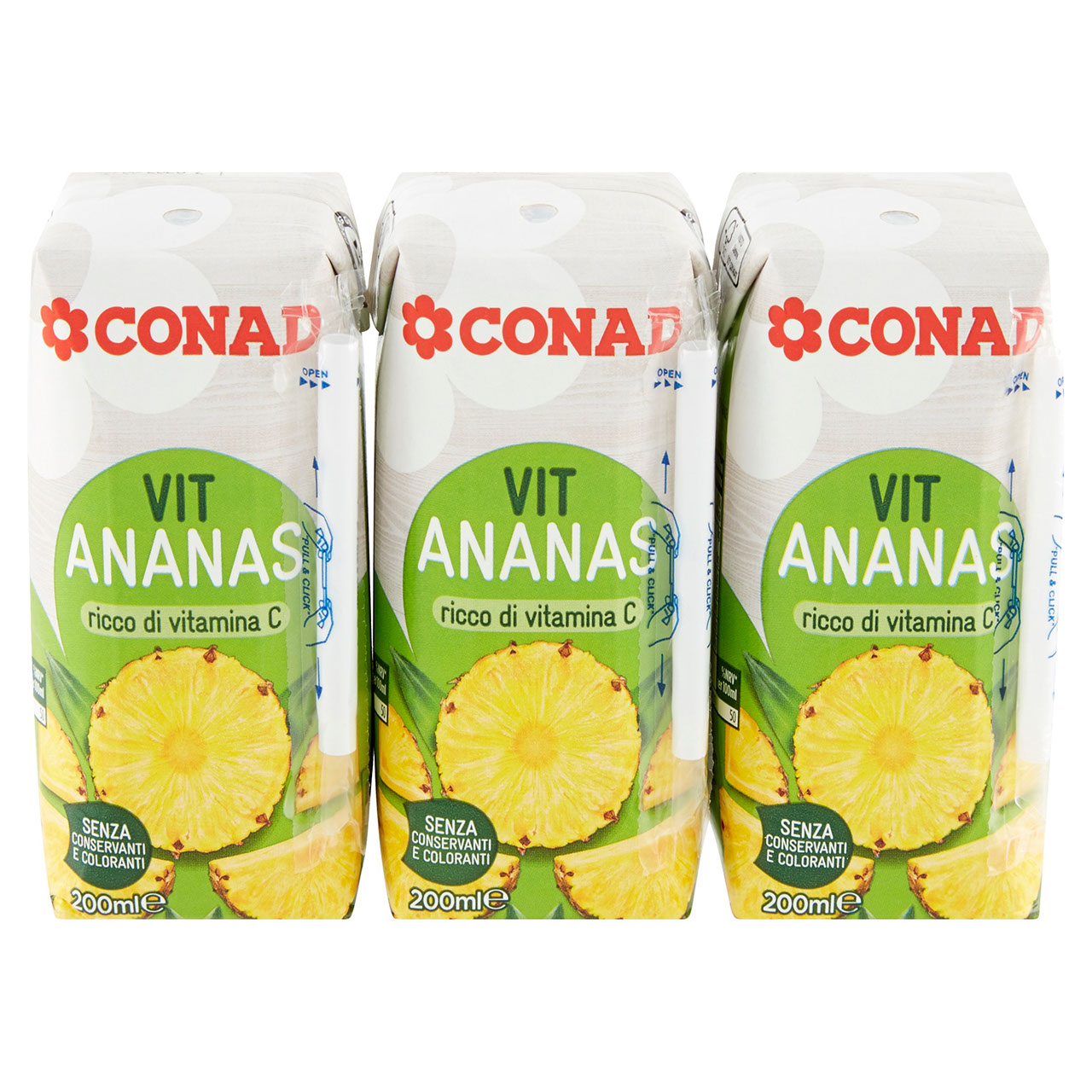 CONAD Vit Ananas 3 x 200 ml