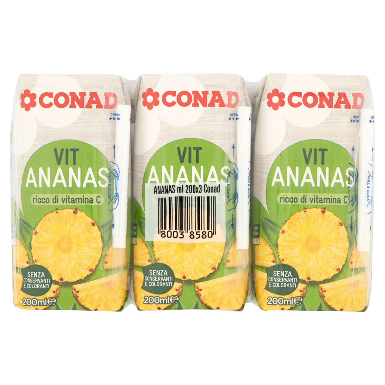 CONAD Vit Ananas 3 x 200 ml