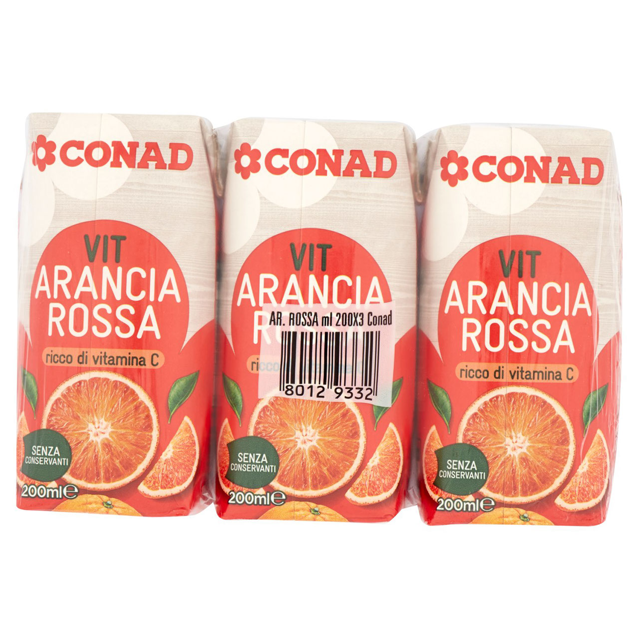 CONAD Vit Arancia Rossa 3 x 200 ml