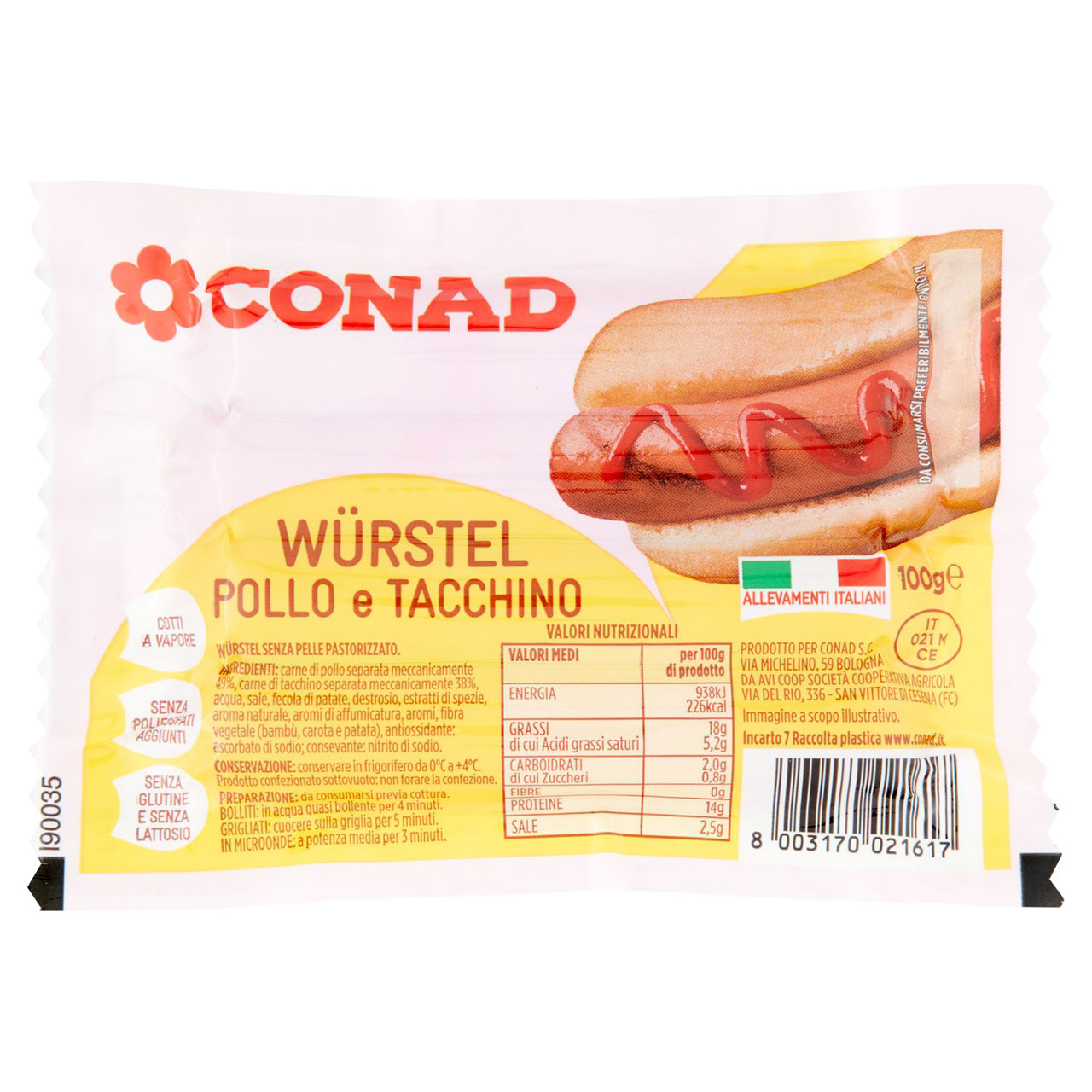 Würstel Pollo e Tacchino Conad in vendita online