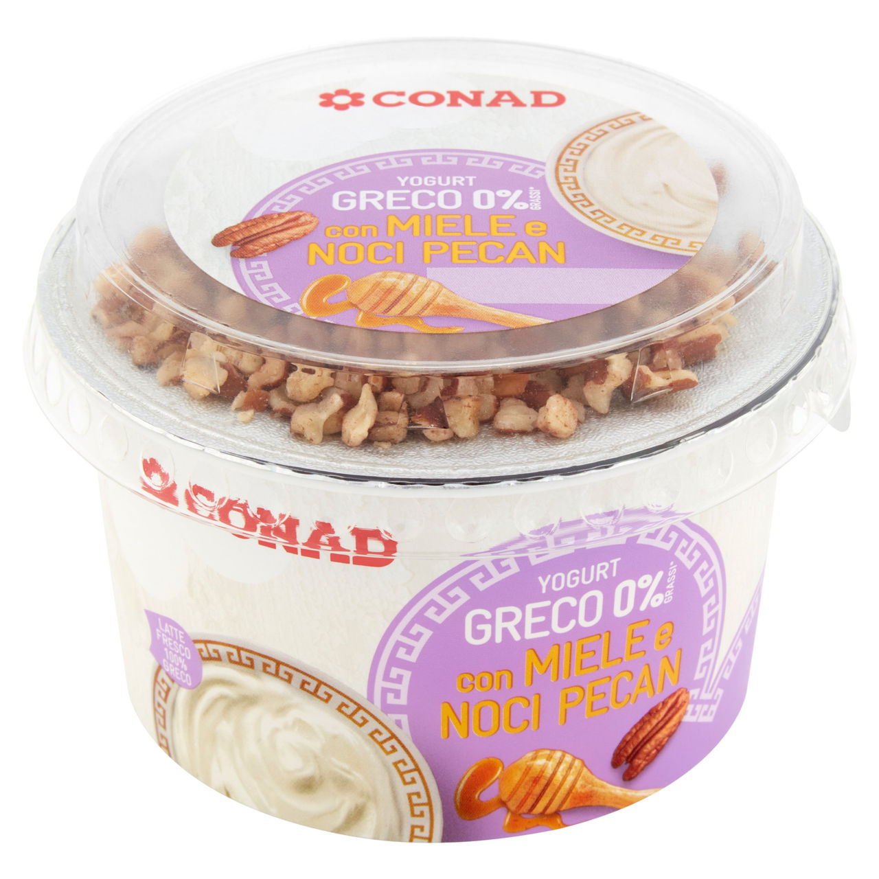 CONAD Yogurt Greco 0% Grassi* con Miele e Noci Pecan 160 g