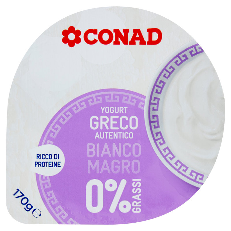 Yogurt Greco Bianco Magro 0 Grassi 170 g Conad Conad