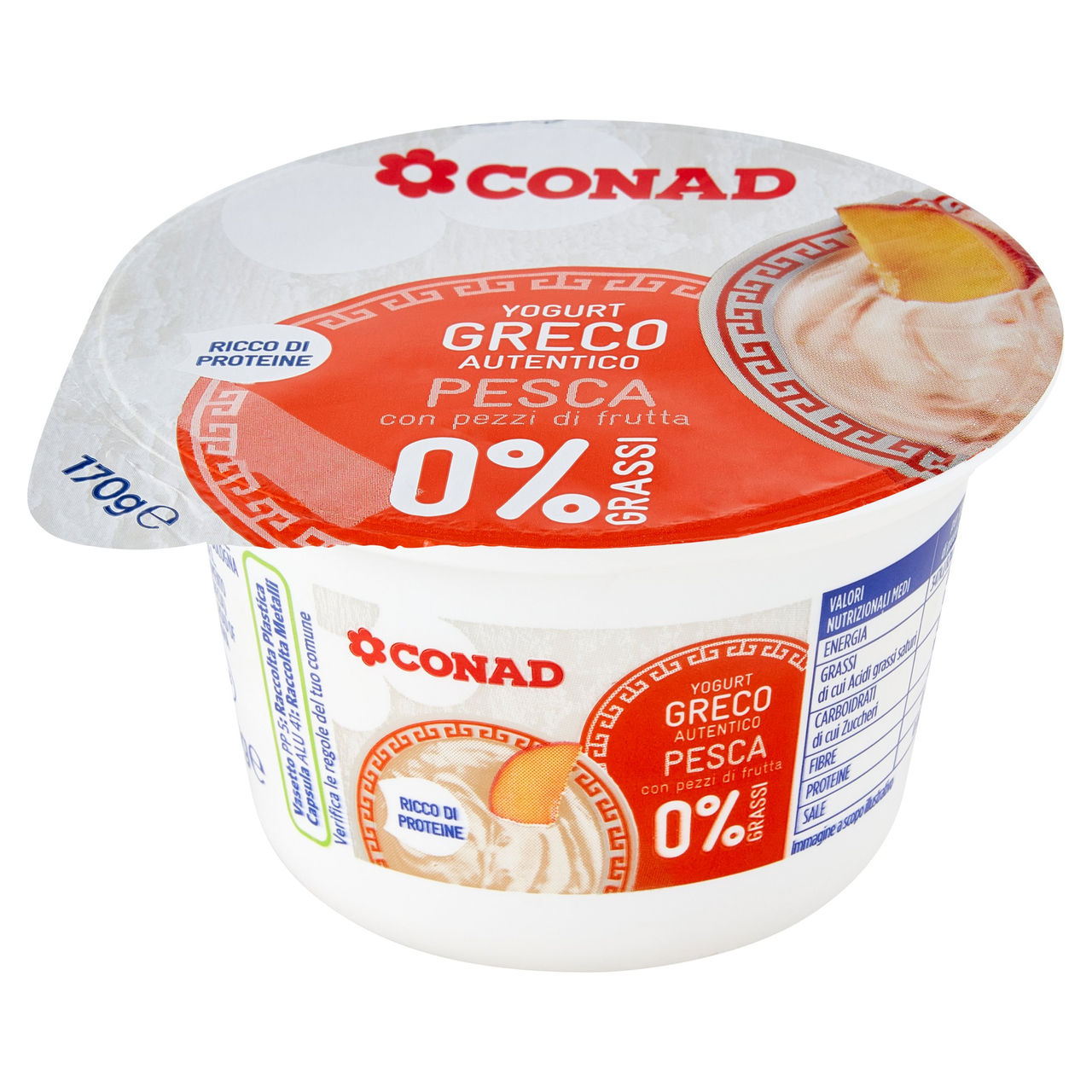 Yogurt Greco Pesca 0% Grassi 170 g Conad online
