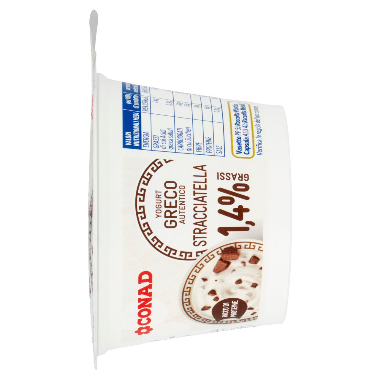 CONAD Yogurt Greco Autentico Stracciatella 1,4% Grassi 170 g