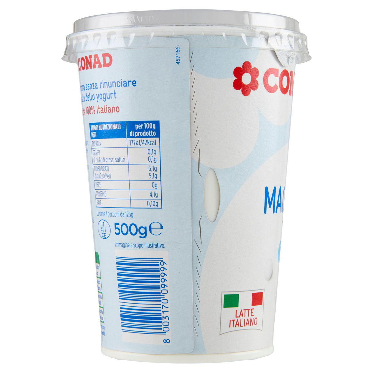 CONAD Yogurt Magro 0,1% di grassi Bianco 500 g