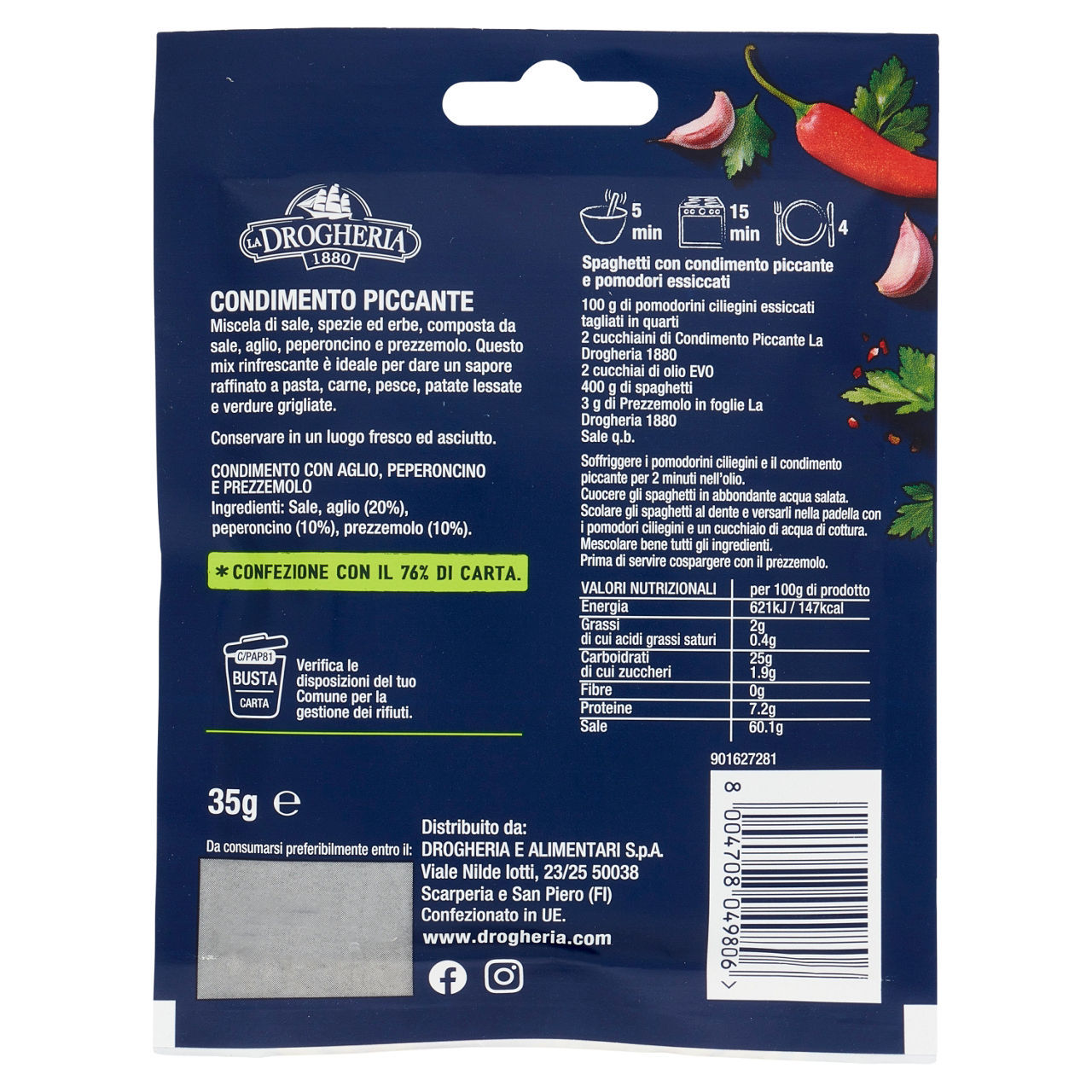 Condimento piccante La Drogheria 1880  35 g