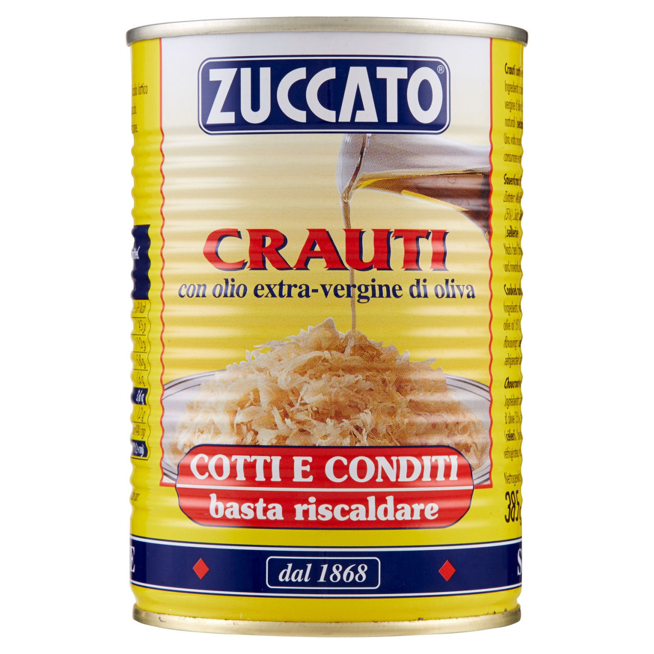 Crauti Zuccato con olio extra vergine di oliva 385 g
