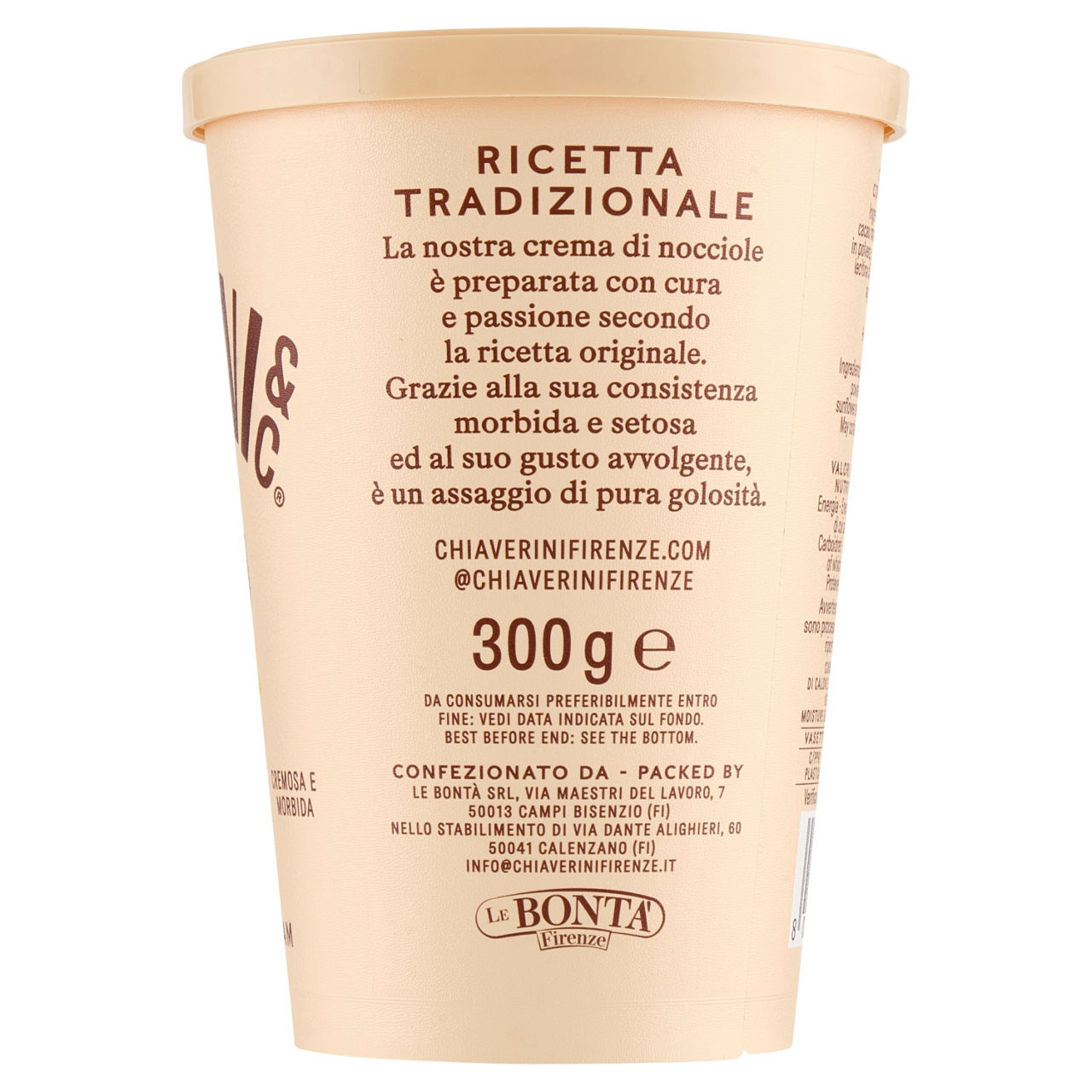 Crema nocciole e cacao Chiaverini  300 g