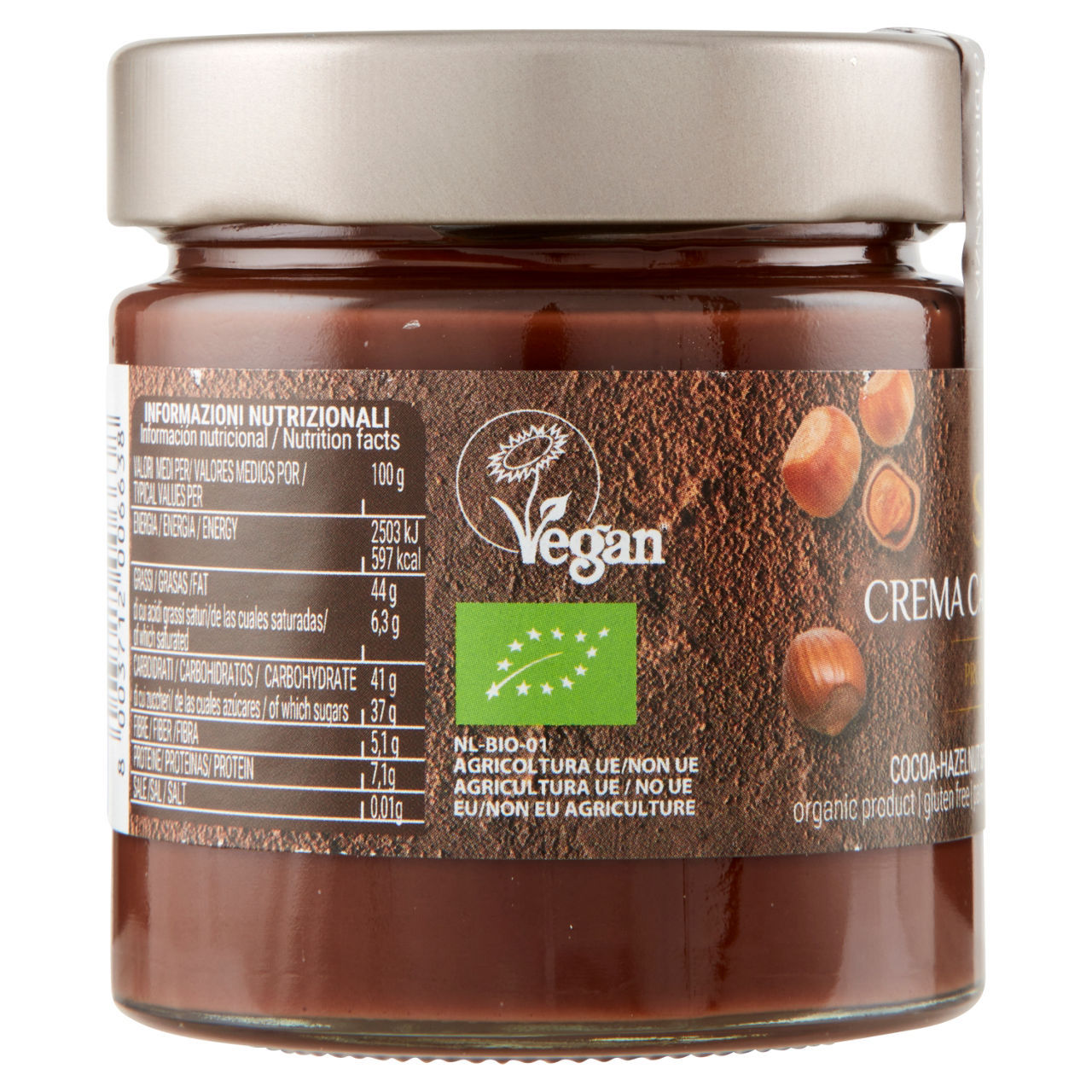 Crema Sarchio bio cacao e nocciole senza glutine 200g