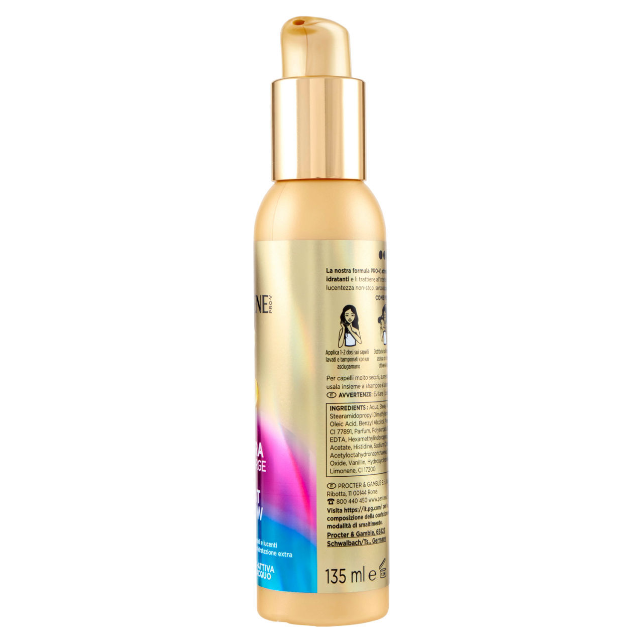 Crema termo-attiva senza risciacquo Pantene hydra recharge heat & glow 135 ml