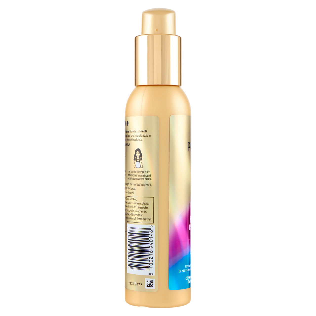 Crema termo-attiva senza risciacquo Pantene hydra recharge heat & glow 135 ml