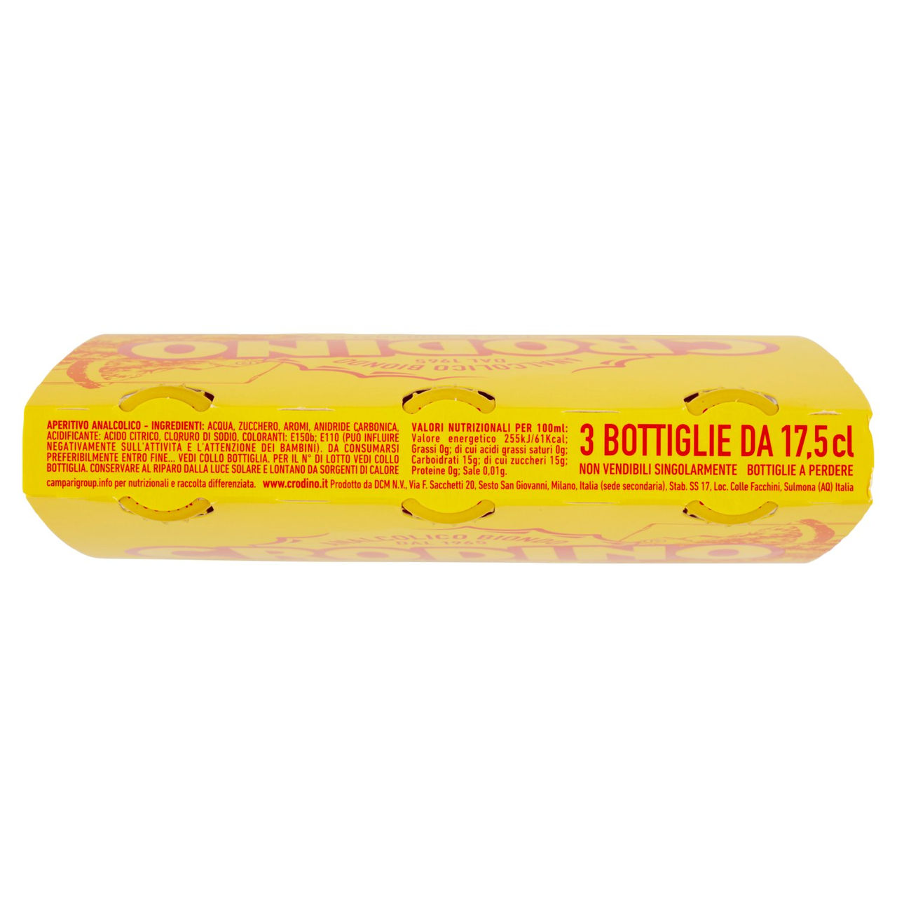 Crodino Analcolico Biondo 3 x 17,5 cl