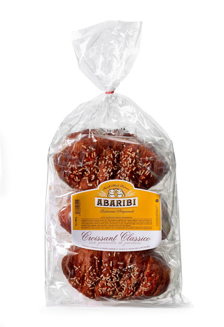 Croissant Classico Abaribi con granella di zucchero 300 g conf. da 6 pezzi