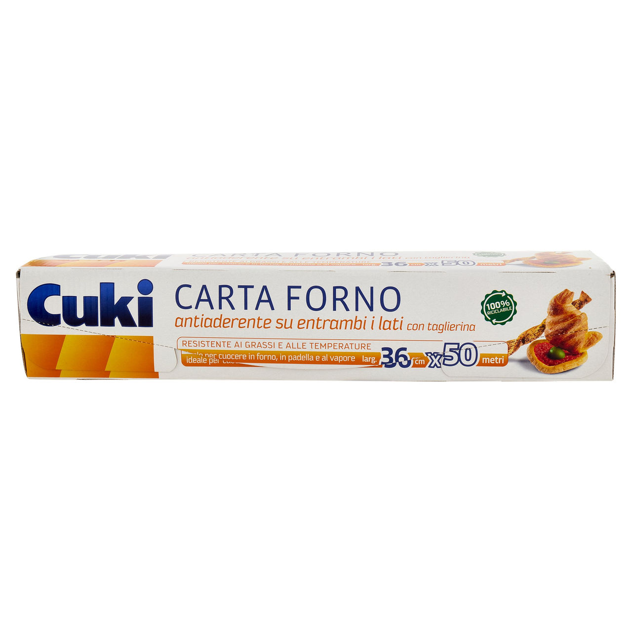 Cuki Carta Forno andiaderente su entrambi i lati con taglierina larg. 36 cm x 50 metri