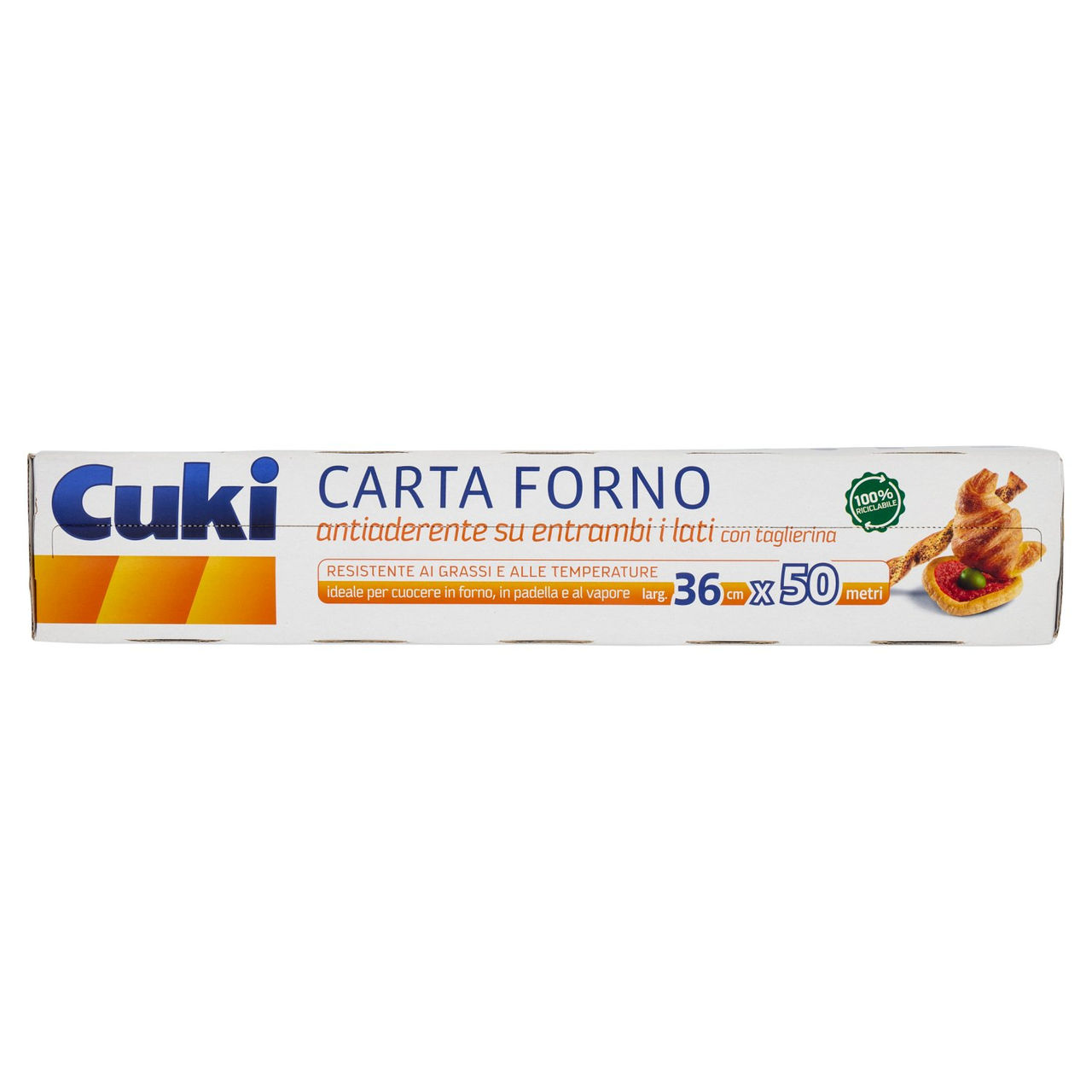 Cuki Carta Forno andiaderente su entrambi i lati con taglierina larg. 36 cm x 50 metri