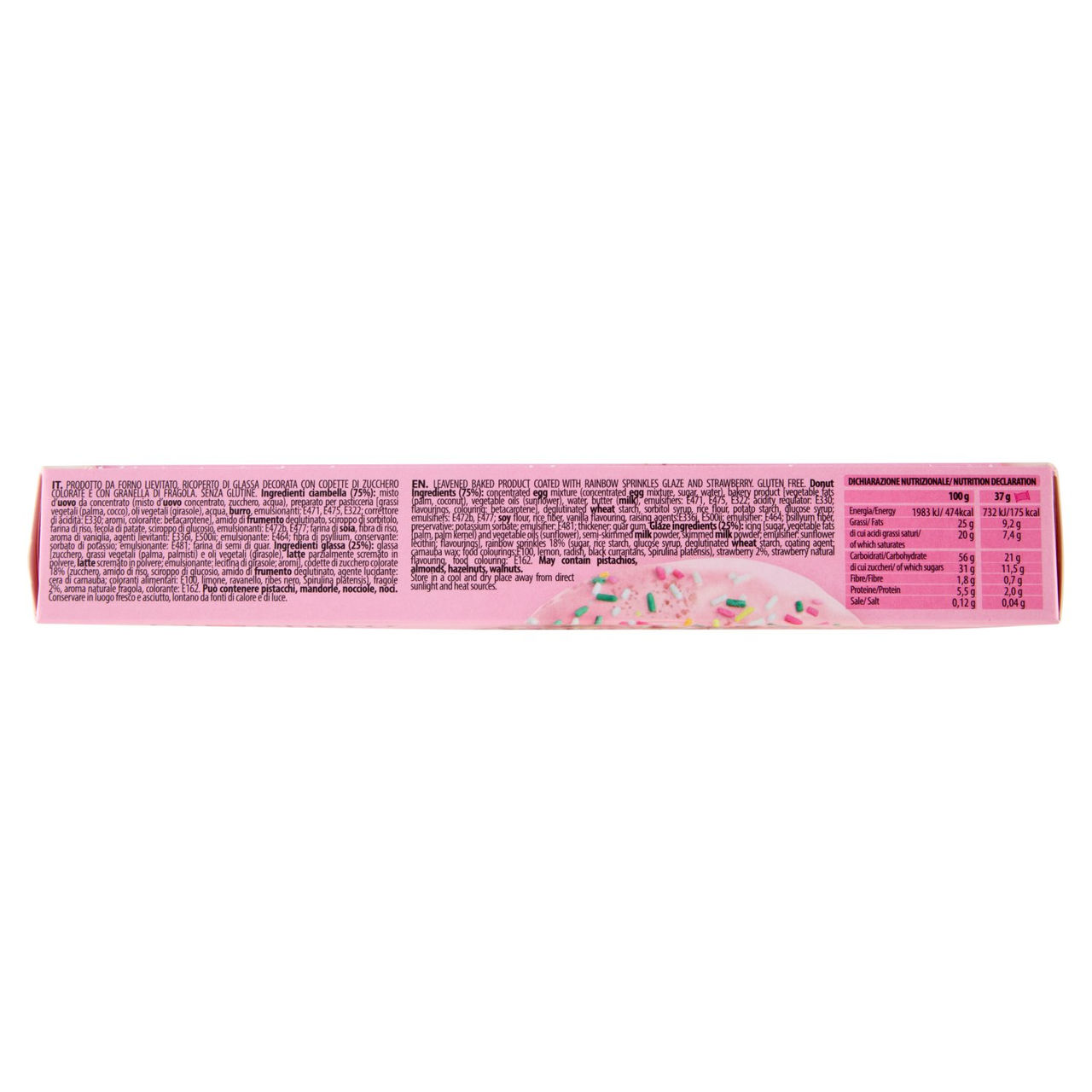 Cuorenero Tiny Donuts Senza Glutine Fragola 3 x 37 g