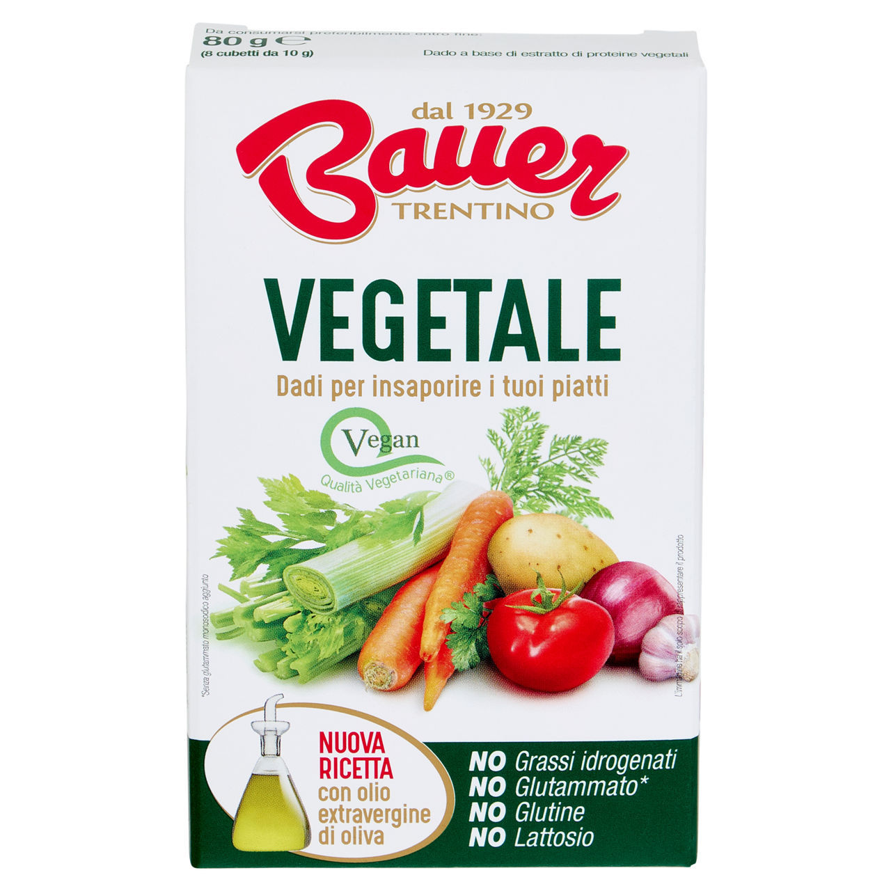Dado Bauer vegetale 80 g conf. da 8 pezzi