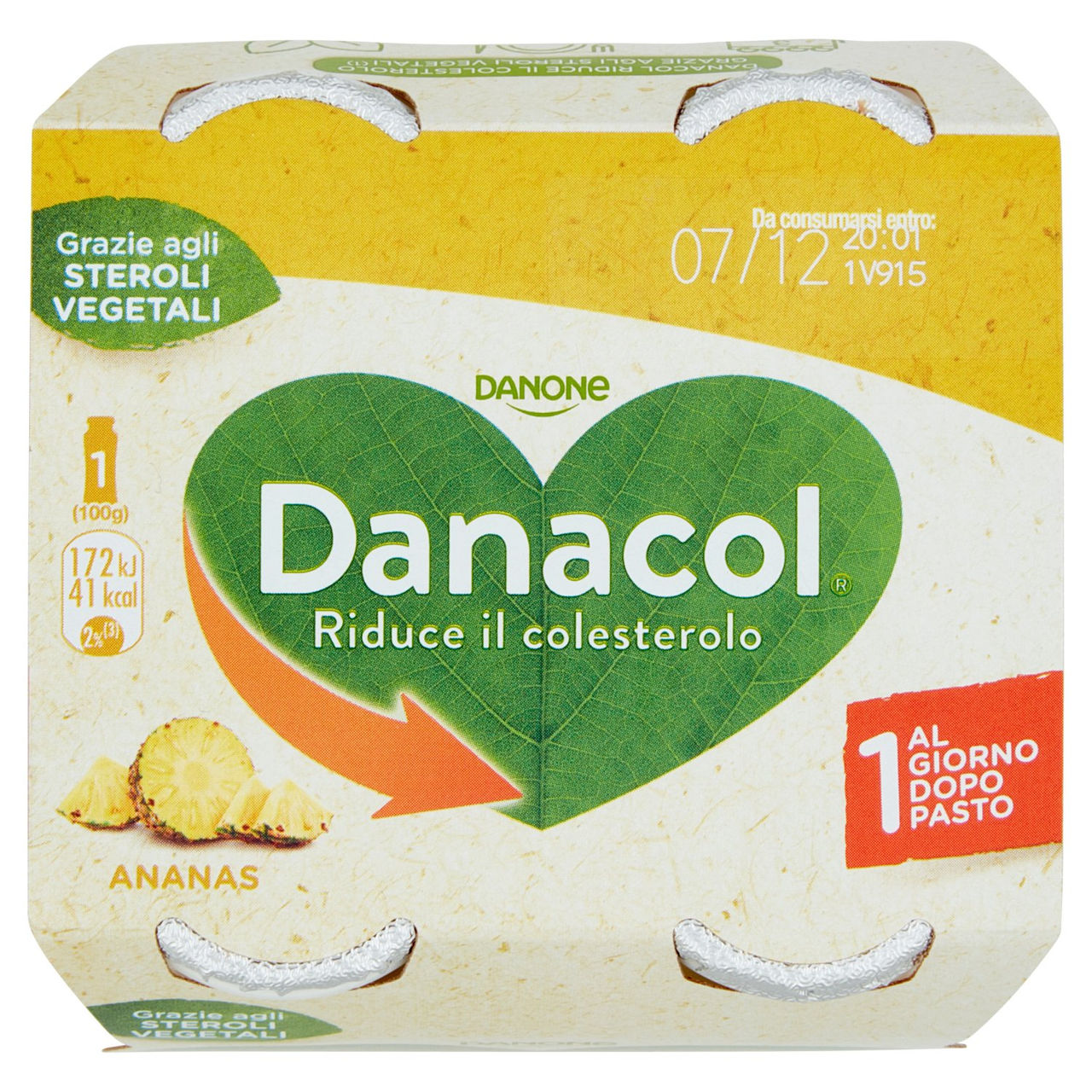 Danacol Ananas 4 x 100 g