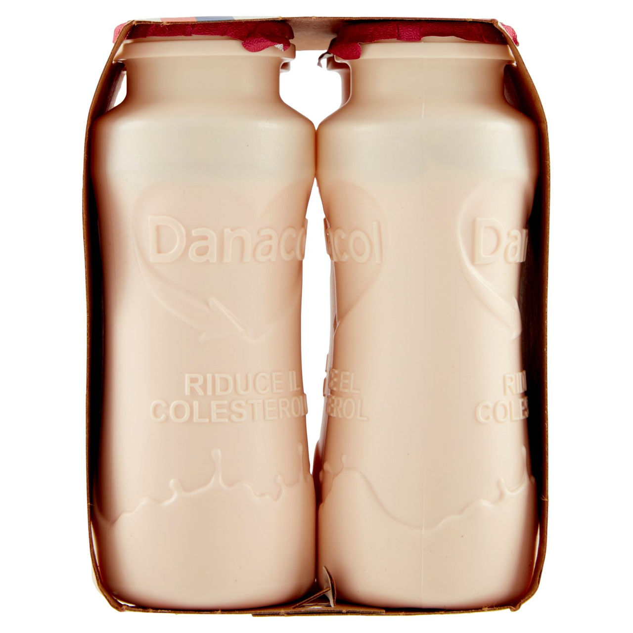 DANACOL Yogurt da bere, Riduce il Colesterolo grazie agli Steroli Vegetali, Frutti Rossi, 4x100g
