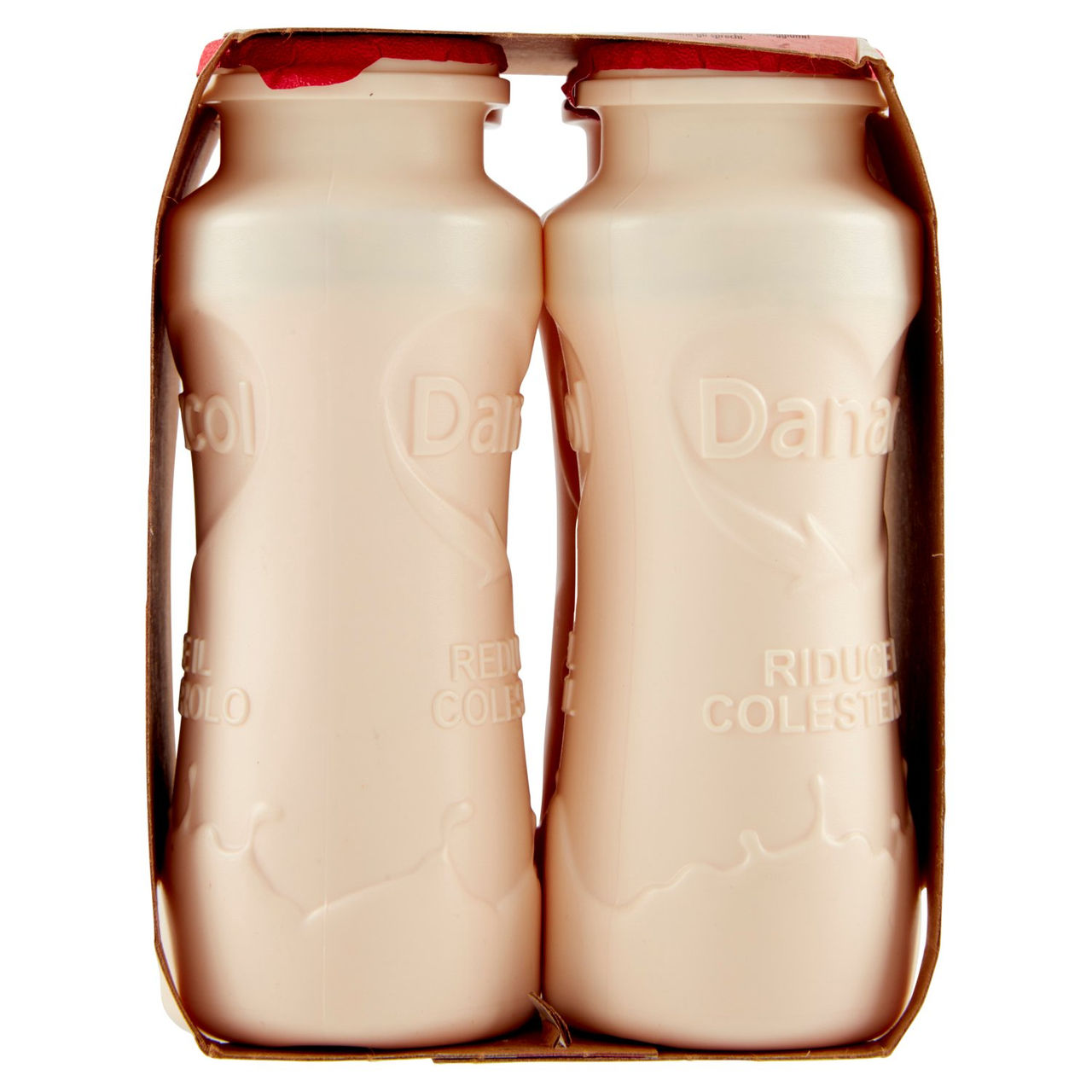 DANACOL Yogurt da bere, Riduce il Colesterolo grazie agli Steroli Vegetali, gusto Fragola, 4x100g