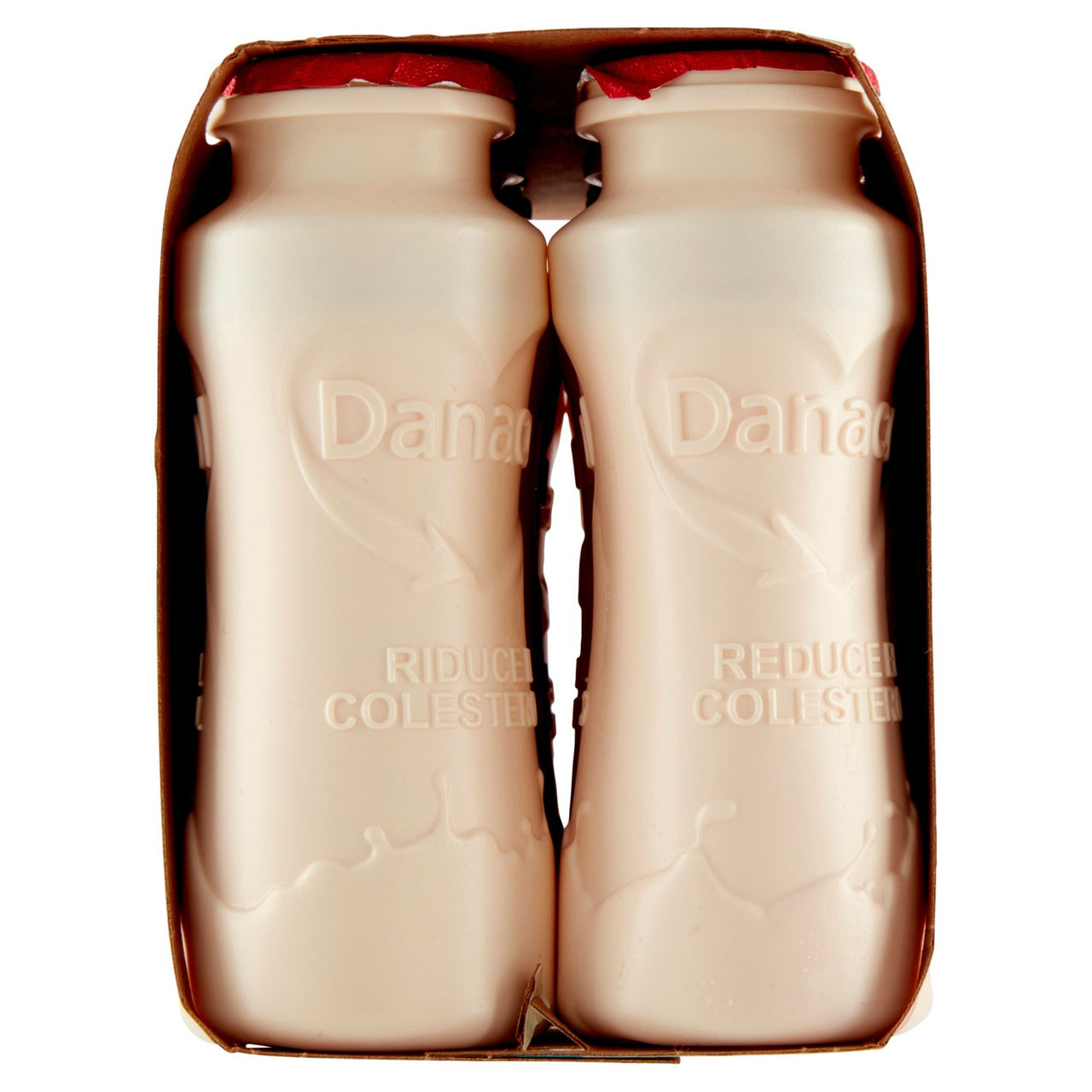 DANACOL Yogurt da bere, Riduce il Colesterolo grazie agli Steroli Vegetali, gusto Fragola, 8x100g