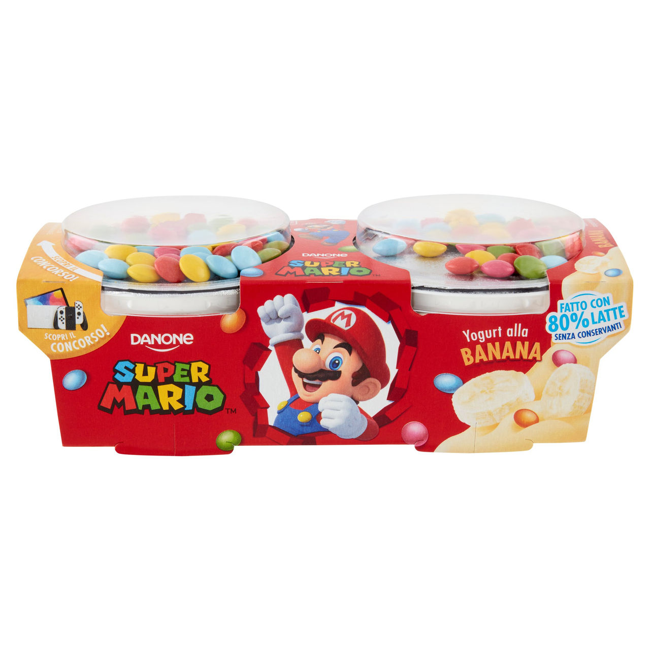 Danone Yogurt alla Banana Super Mario 2 vasetti 220 g
