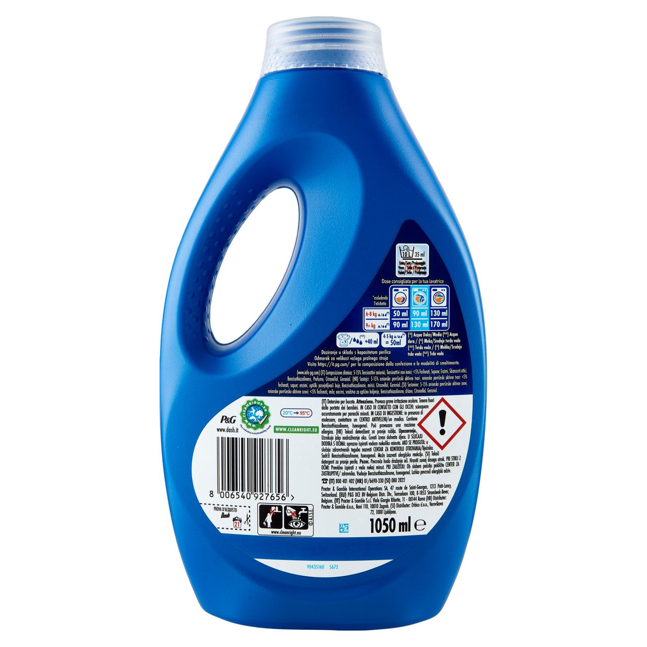 Dash Detersivo Liquido Lavatrice, Classico, 21 Lavaggi 1050 ml