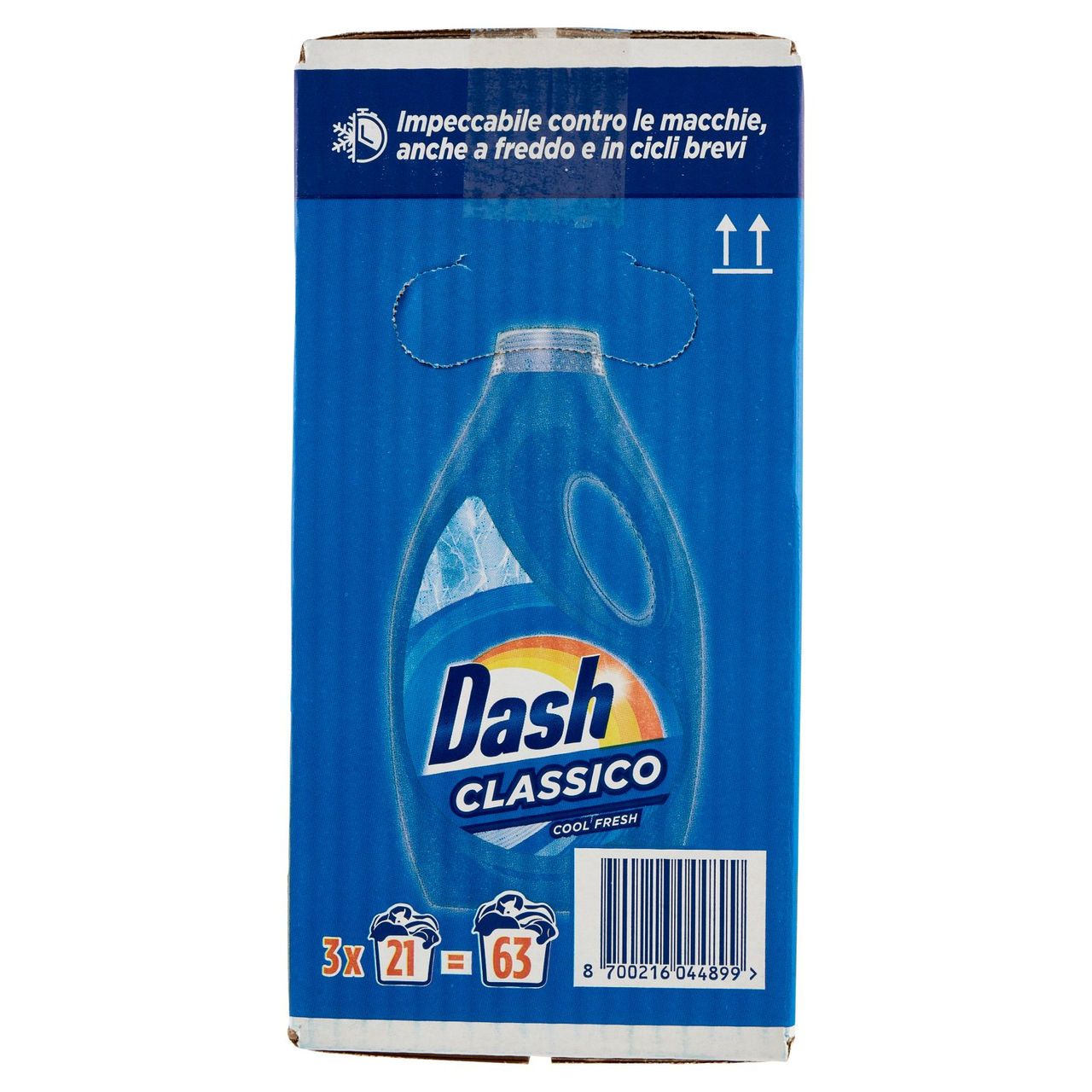 Dash Detersivo Liquido Lavatrice, Classico, 3x21 Lavaggi=63 Lavaggi 3x1050ml