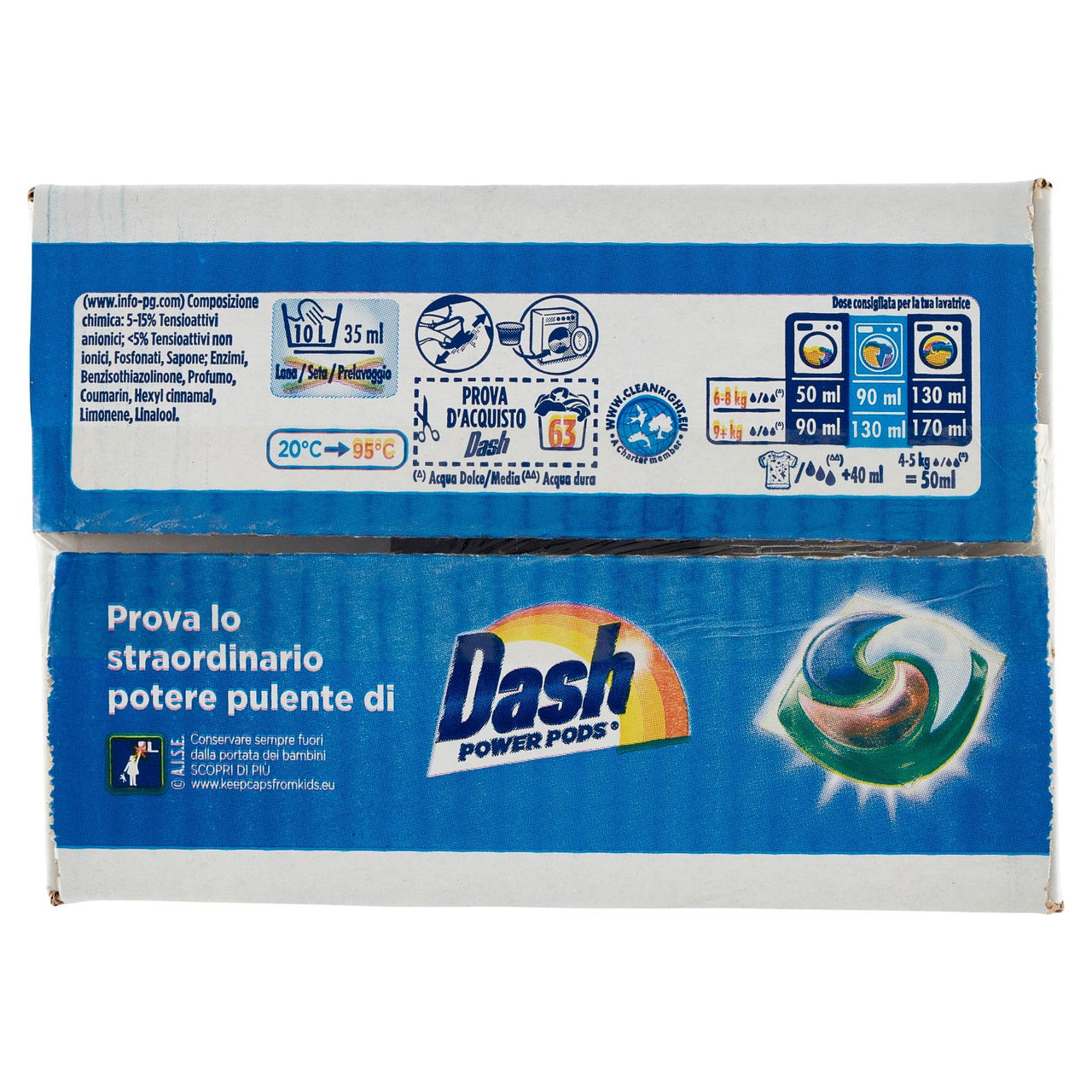 Dash Detersivo Liquido Lavatrice, Lavanda, 3x21 Lavaggi=63 Lavaggi 3x1050ml