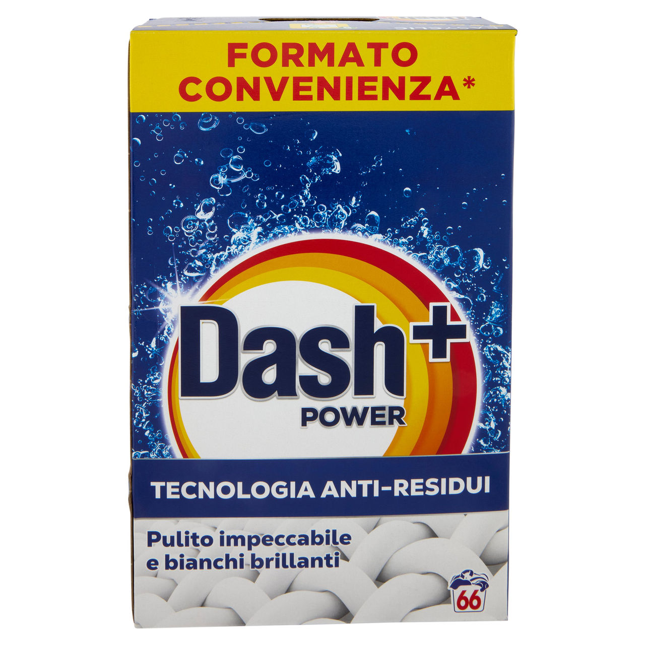Dash Power Detersivo Lavatrice in Polvere, Tecnologia Anti-Residui, 66 Lavaggi 3300 g