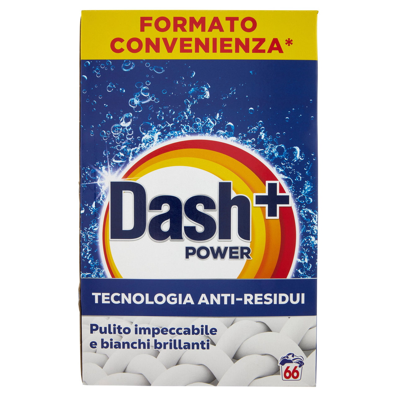 Dash Power Detersivo Lavatrice in Polvere, Tecnologia Anti-Residui, 66 Lavaggi 3300 g