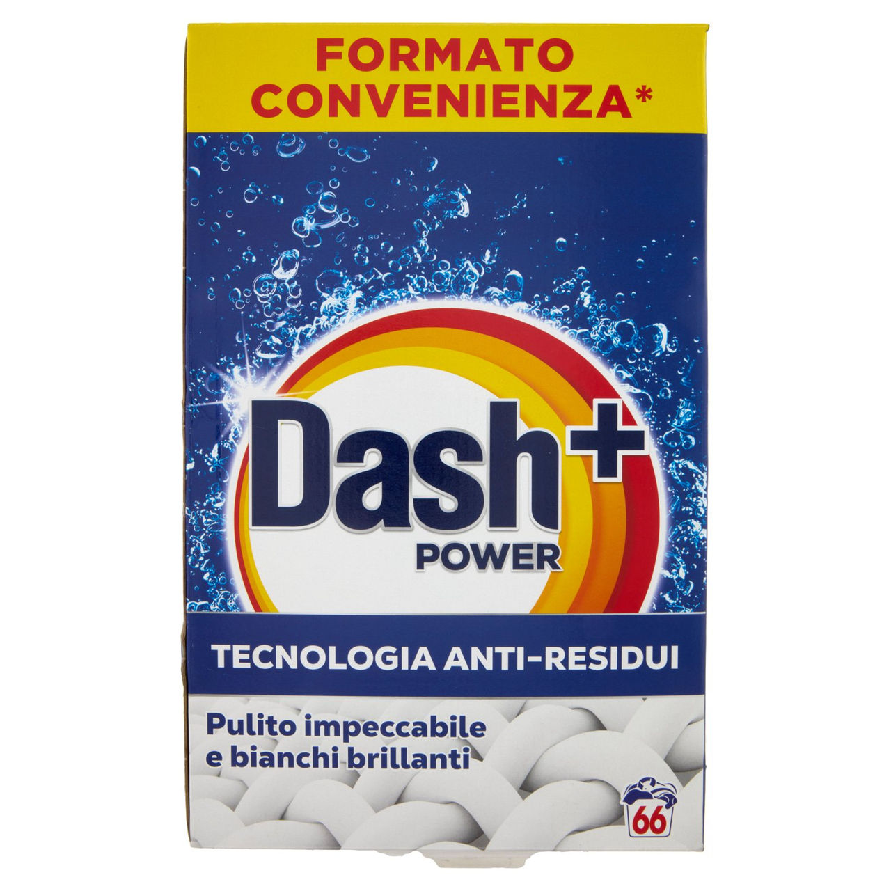 Dash Power Detersivo Lavatrice in Polvere, Tecnologia Anti-Residui, 66 Lavaggi 3300 g