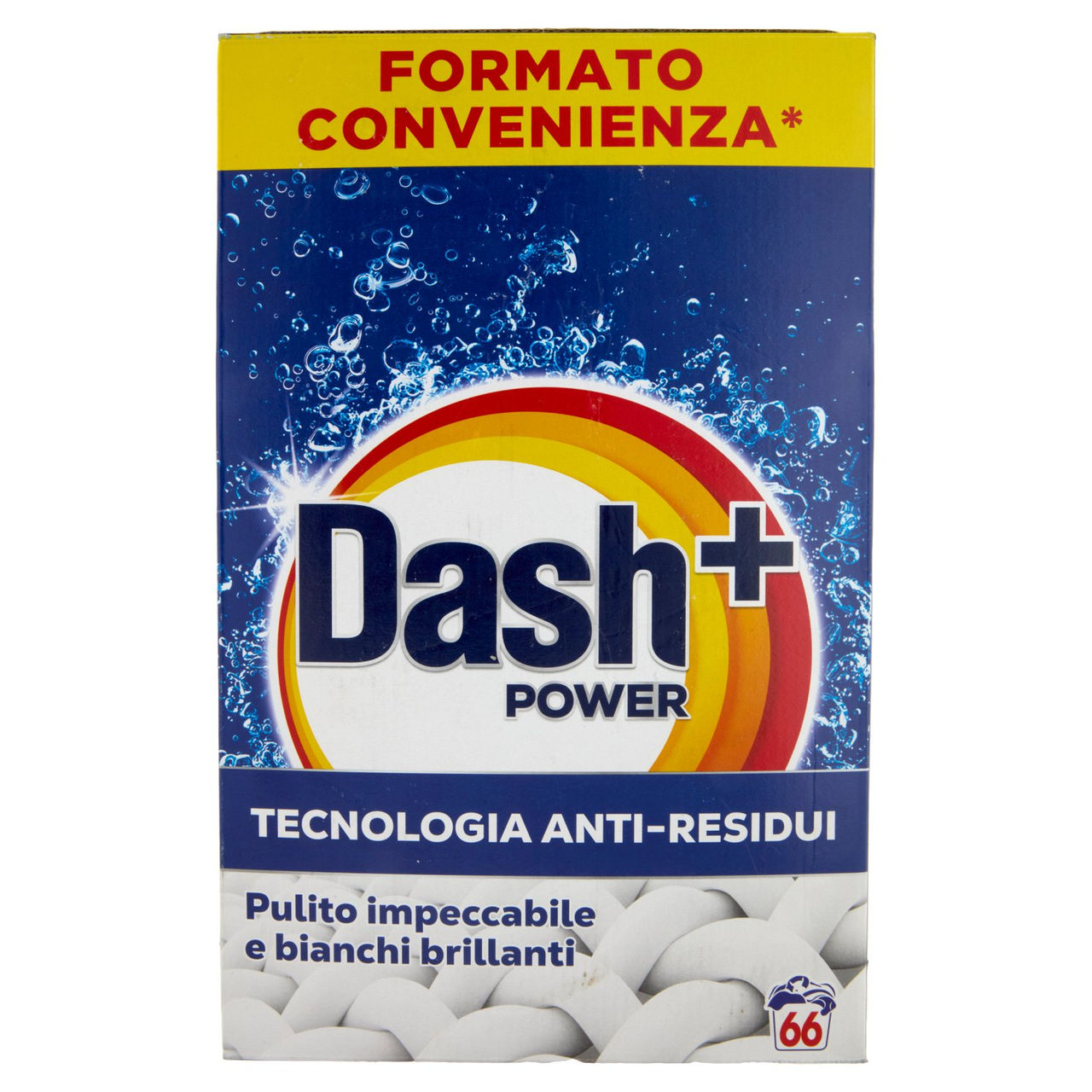Dash Power Detersivo Lavatrice in Polvere, Tecnologia Anti-Residui, 66 Lavaggi 3300 g