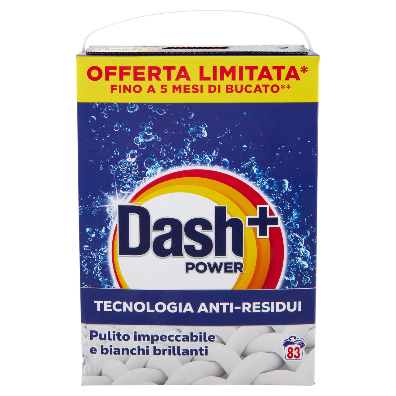 Dash Power Detersivo Lavatrice in Polvere, Tecnologia Anti-Residui, 83 Lavaggi 4150 g