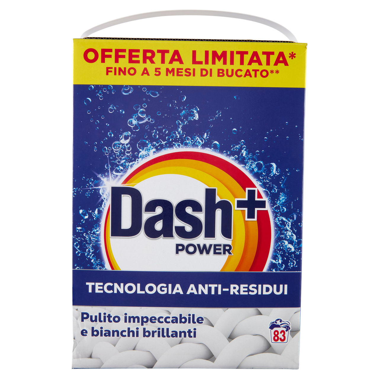 Dash Power Detersivo Lavatrice in Polvere, Tecnologia Anti-Residui, 83 Lavaggi 4150 g