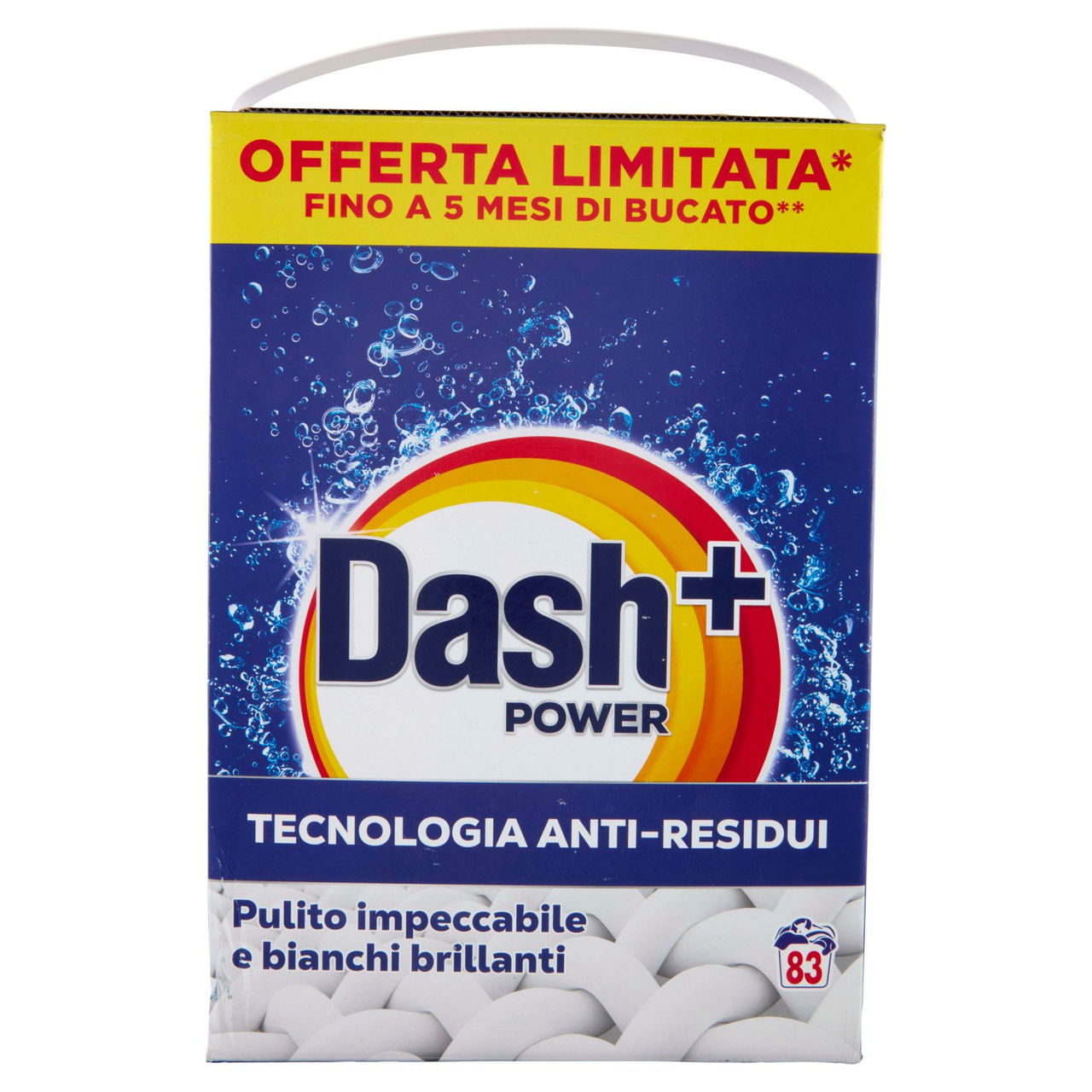 Dash Power Detersivo Lavatrice in Polvere, Tecnologia Anti-Residui, 83 Lavaggi 4150 g