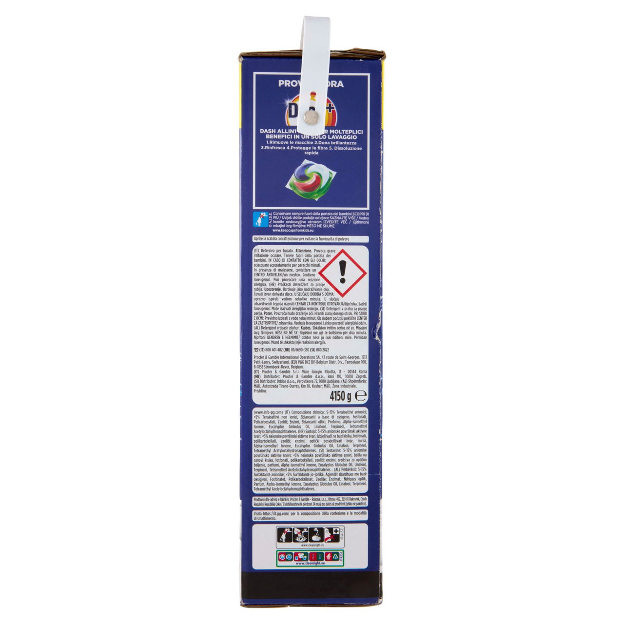 Dash Power Detersivo Lavatrice in Polvere, Tecnologia Anti-Residui, 83 Lavaggi 4150 g