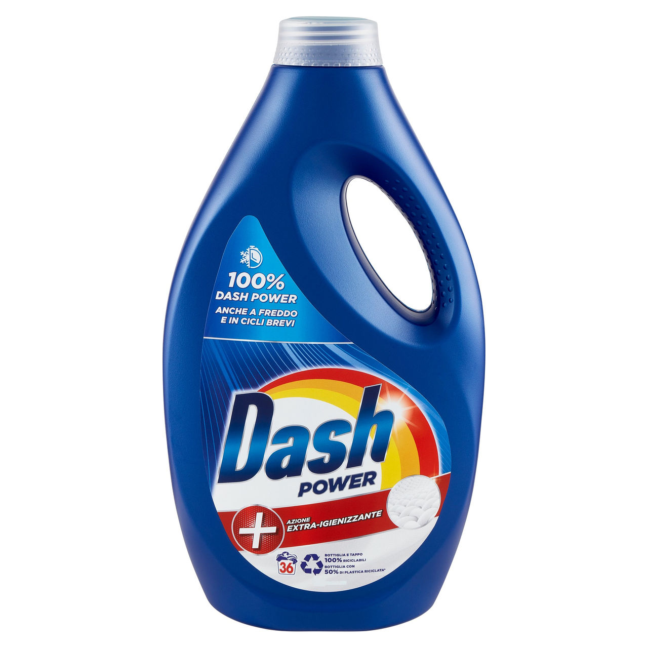 Dash Power Detersivo Liquido Lavatrice, Azione Extra-Igienizzante, 36 Lavaggi 1800 ml